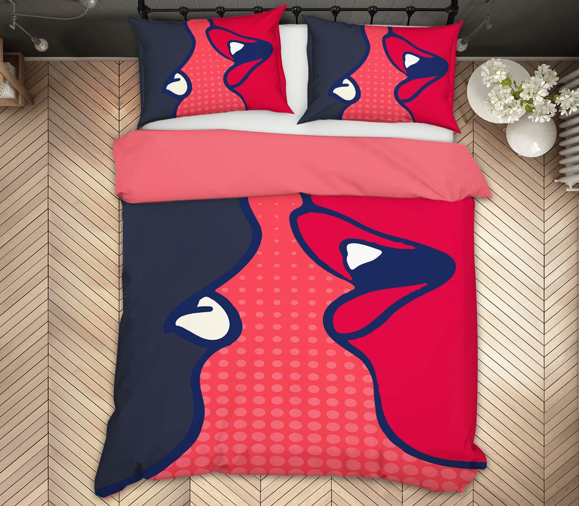 3D Kiss Mouth 223 Boris Draschoff Bedding Bed Pillowcases Quilt Quiet Covers AJ Creativity Home