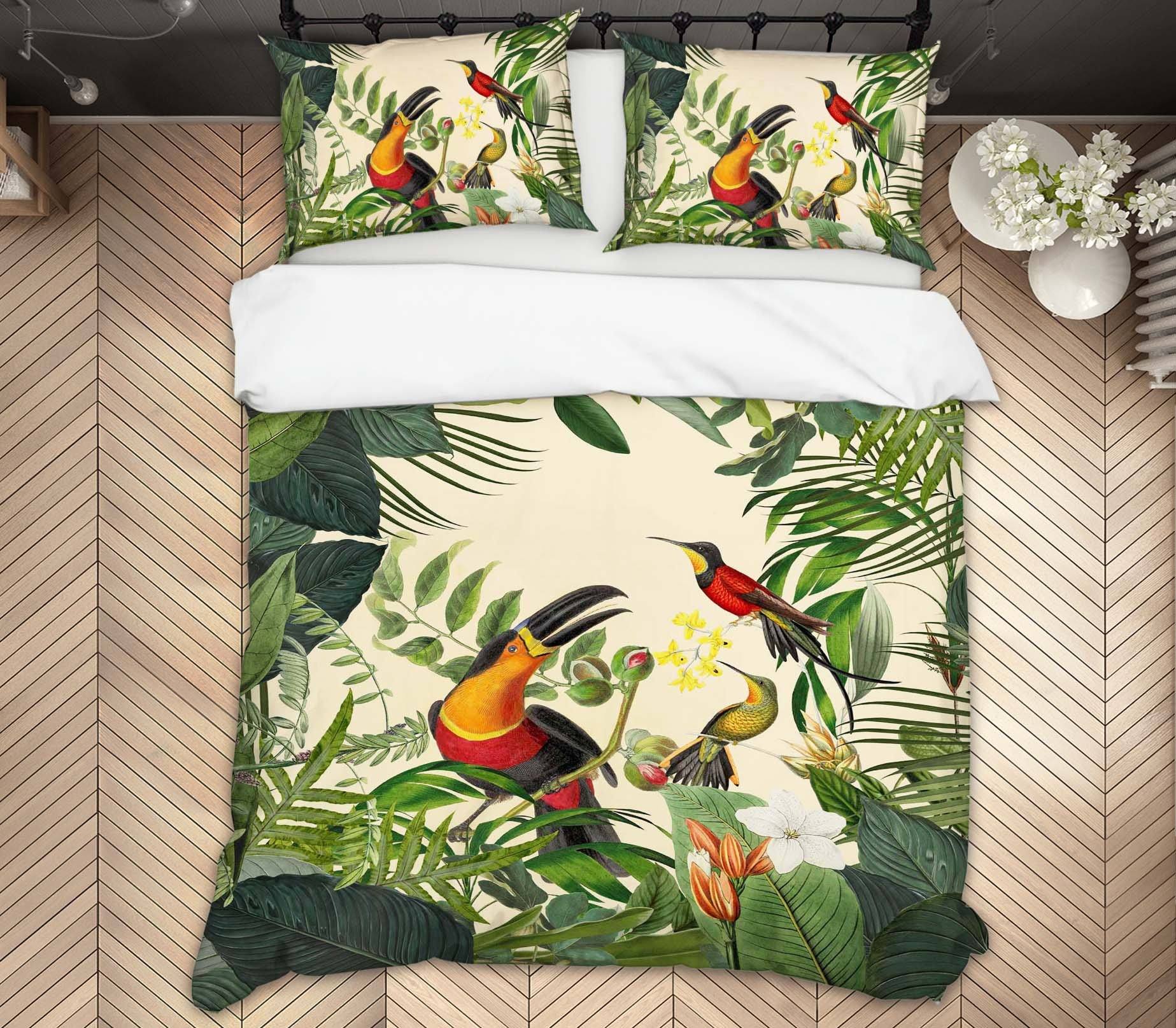 3D Bird Forest 2106 Andrea haase Bedding Bed Pillowcases Quilt Quiet Covers AJ Creativity Home