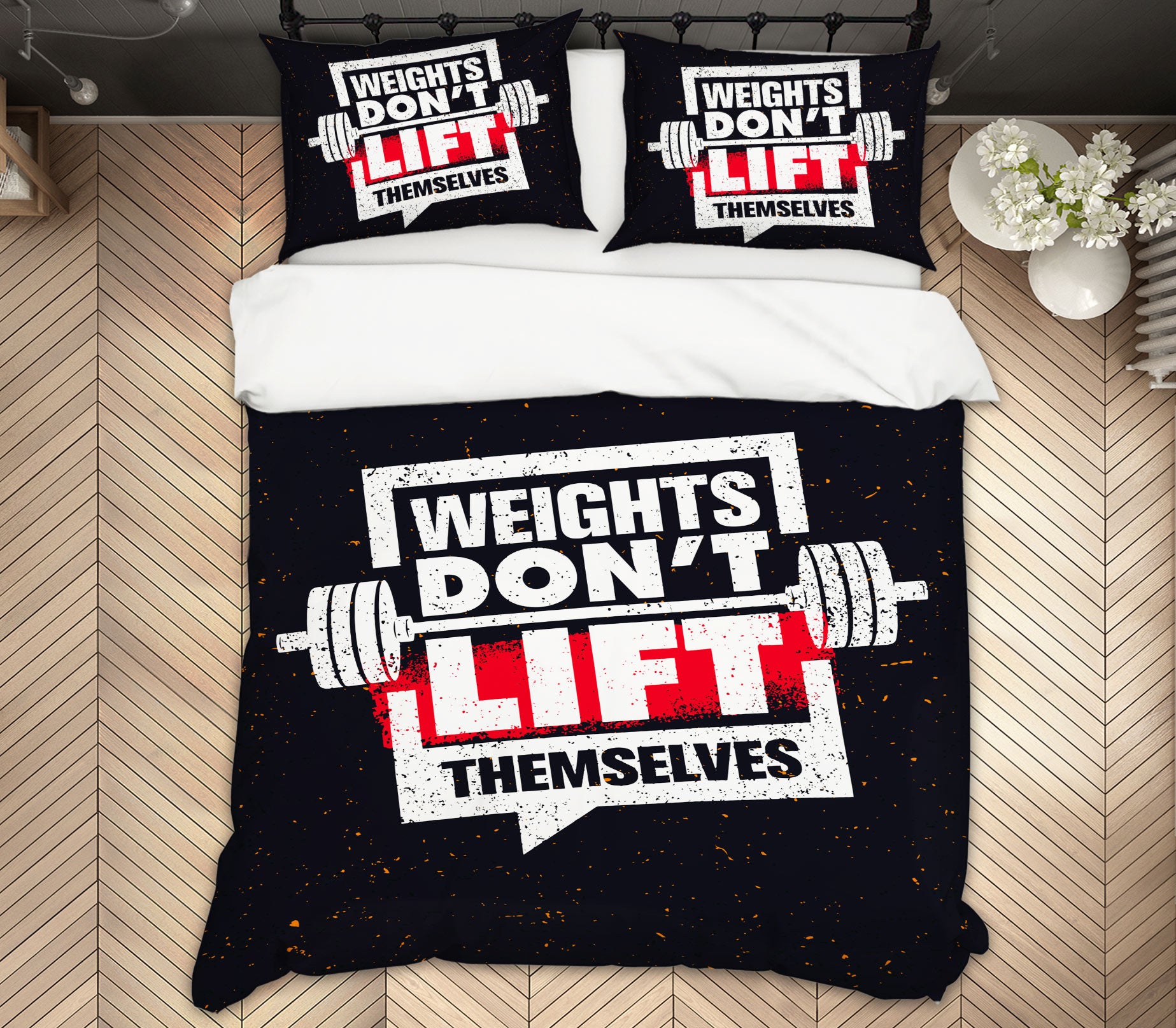 3D Dumbbell Letters 14150 Bed Pillowcases Quilt