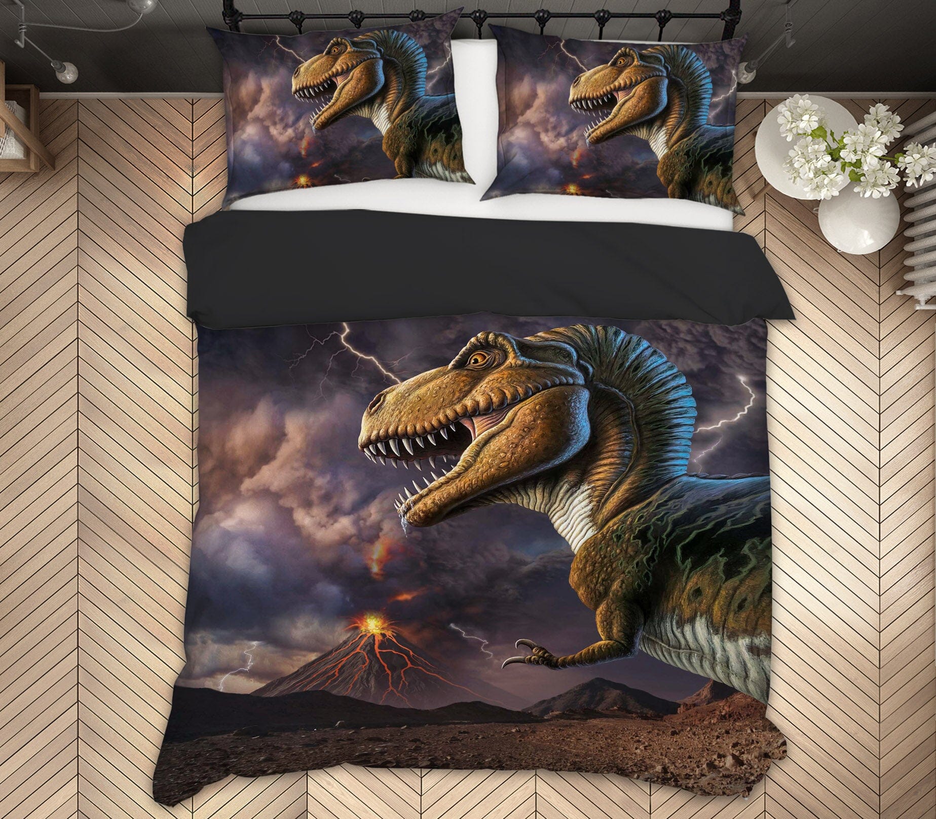 3D Volcano Rex 2135 Jerry LoFaro bedding Bed Pillowcases Quilt Quiet Covers AJ Creativity Home