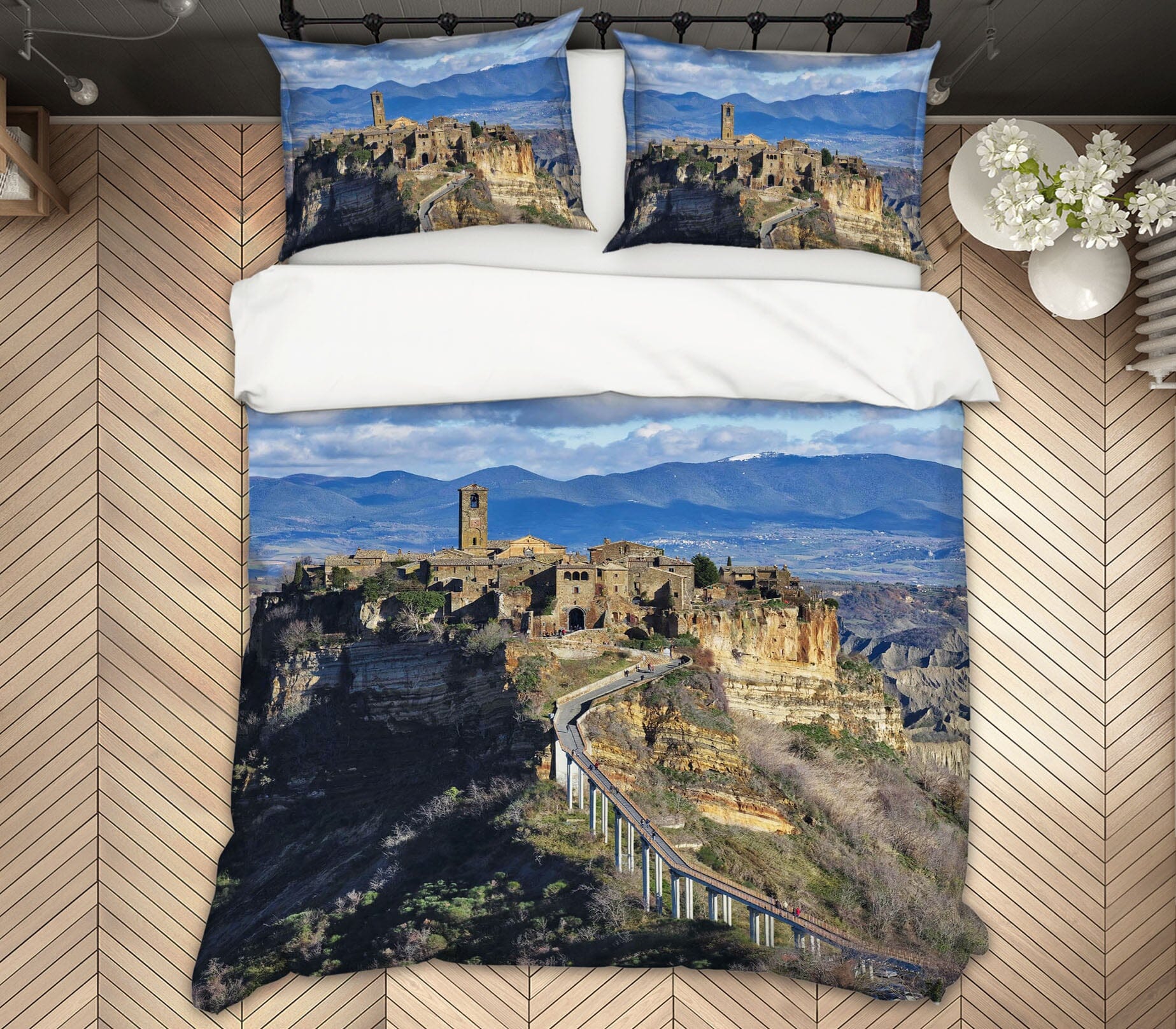 3D Hilltop Castle 2153 Marco Carmassi Bedding Bed Pillowcases Quilt Quiet Covers AJ Creativity Home