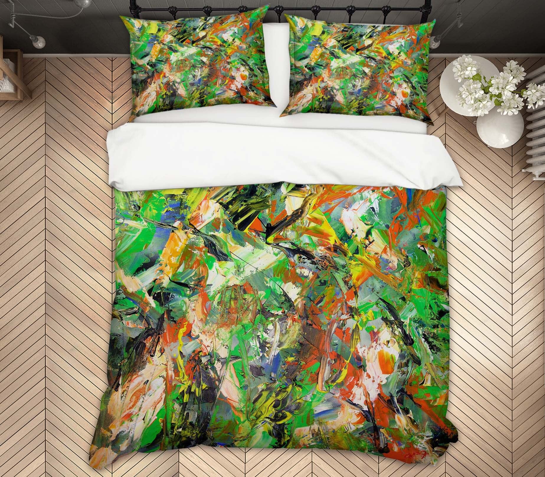 3D Green Painting 1135 Allan P. Friedlander Bedding Bed Pillowcases Quilt Quiet Covers AJ Creativity Home