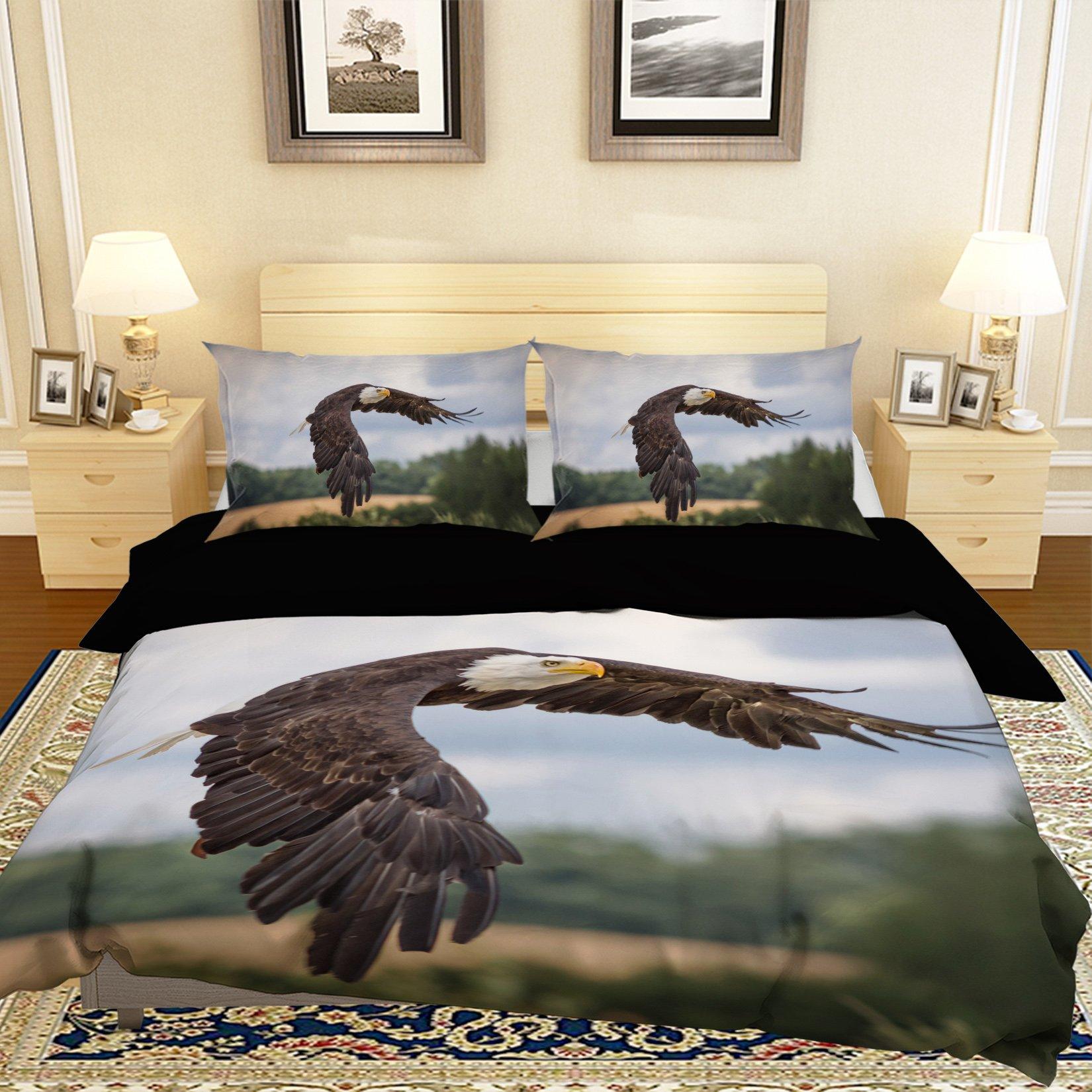 3D Eagle Spreading Wings 1910 Bed Pillowcases Quilt Quiet Covers AJ Creativity Home