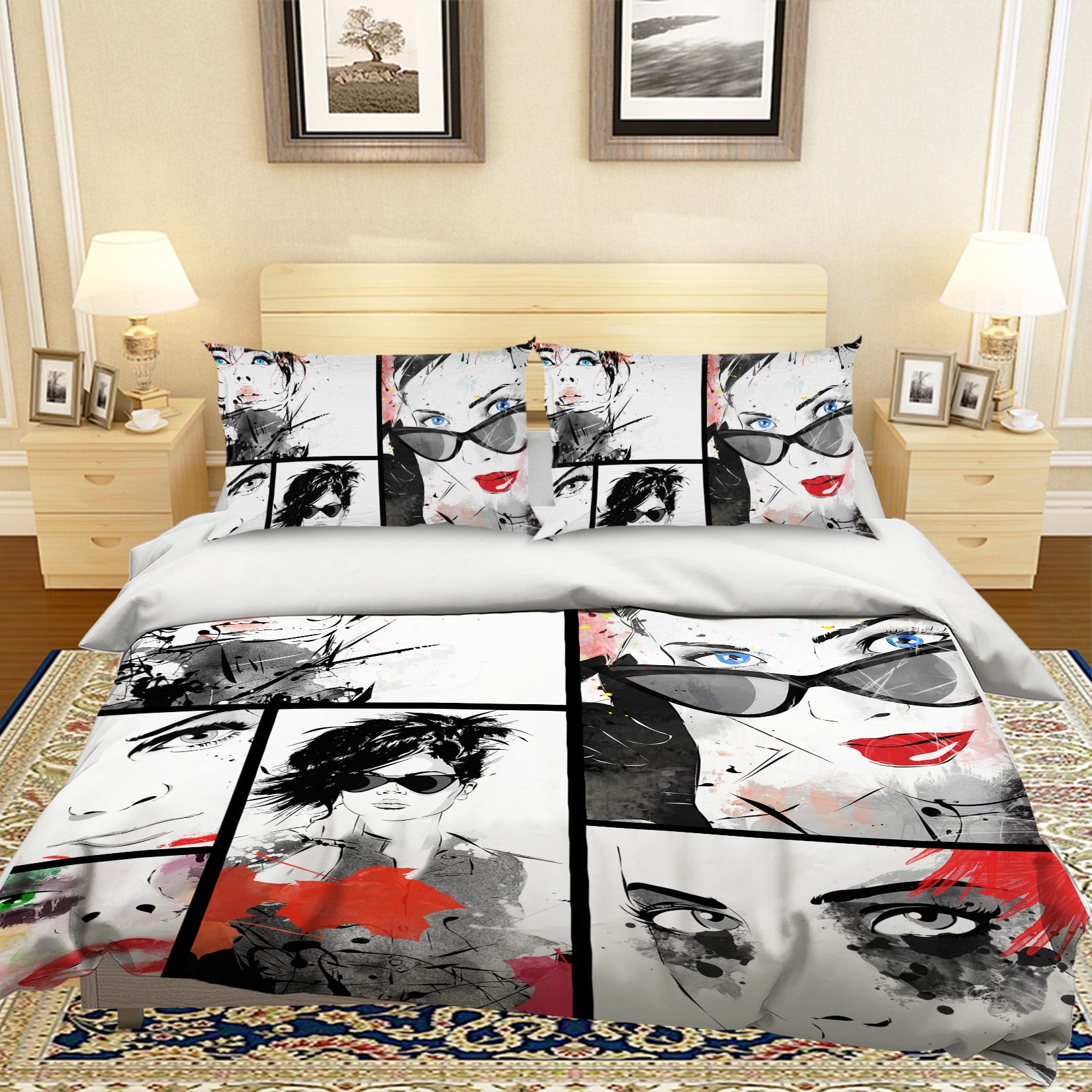 3D Sunglasses Model 020 Bed Pillowcases Quilt
