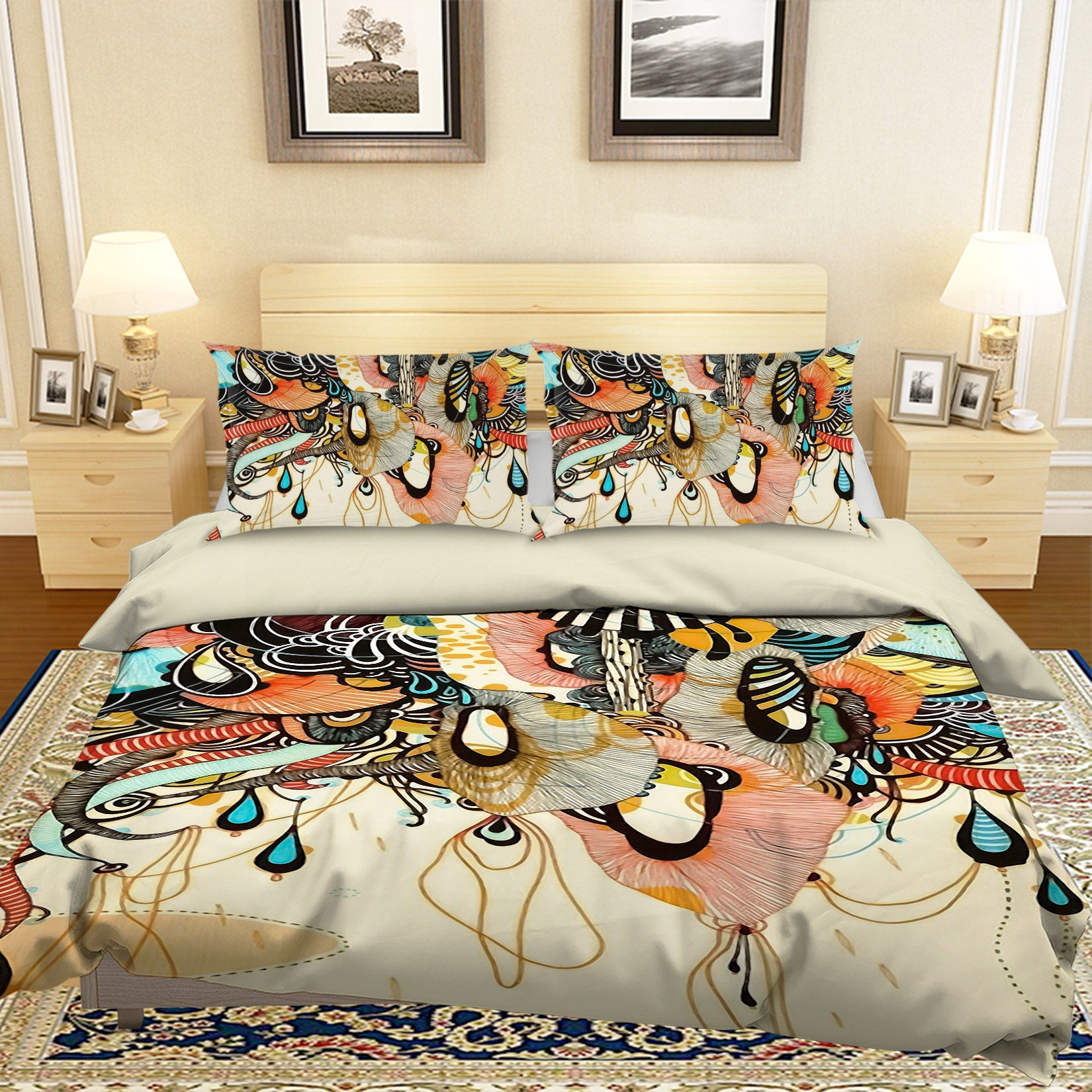 3D Color Pattern 12134 Bed Pillowcases Quilt
