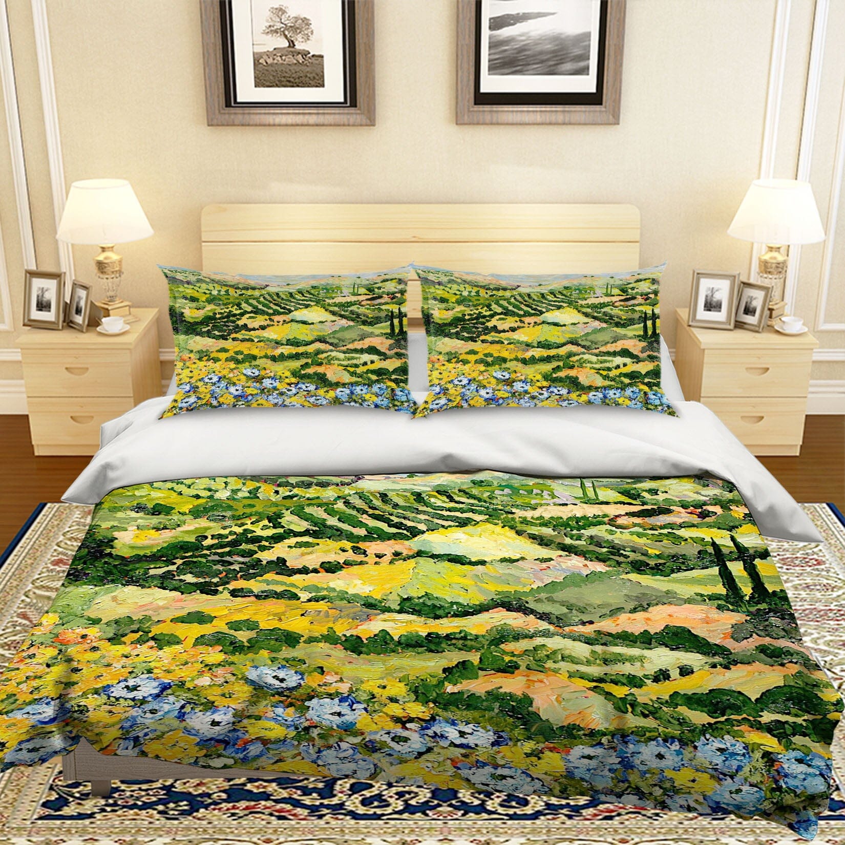 3D Blue Flower 1007 Allan P. Friedlander Bedding Bed Pillowcases Quilt Quiet Covers AJ Creativity Home