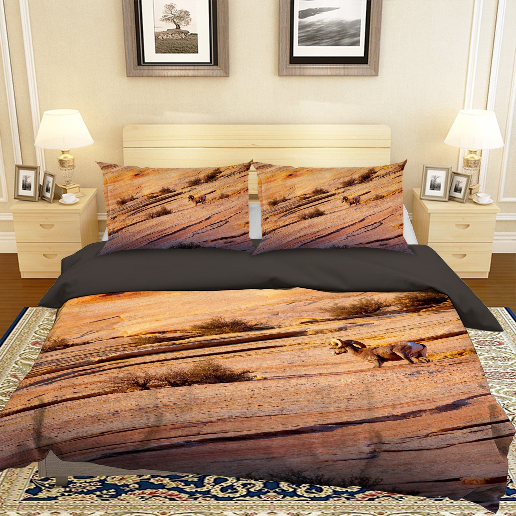3D Antelope Mountain 066 Bed Pillowcases Quilt