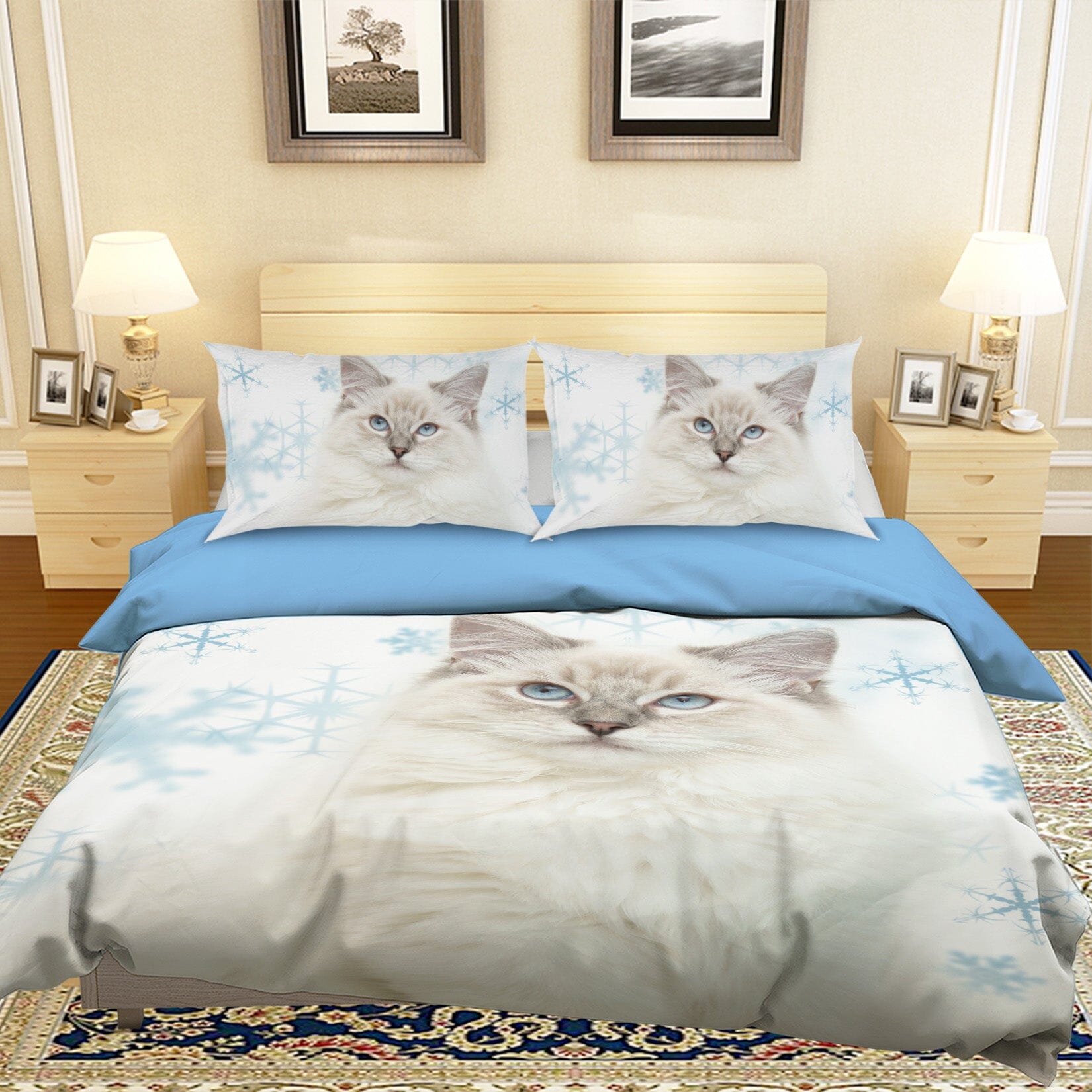 3D Cute Cat 1906 Bed Pillowcases Quilt Quiet Covers AJ Creativity Home