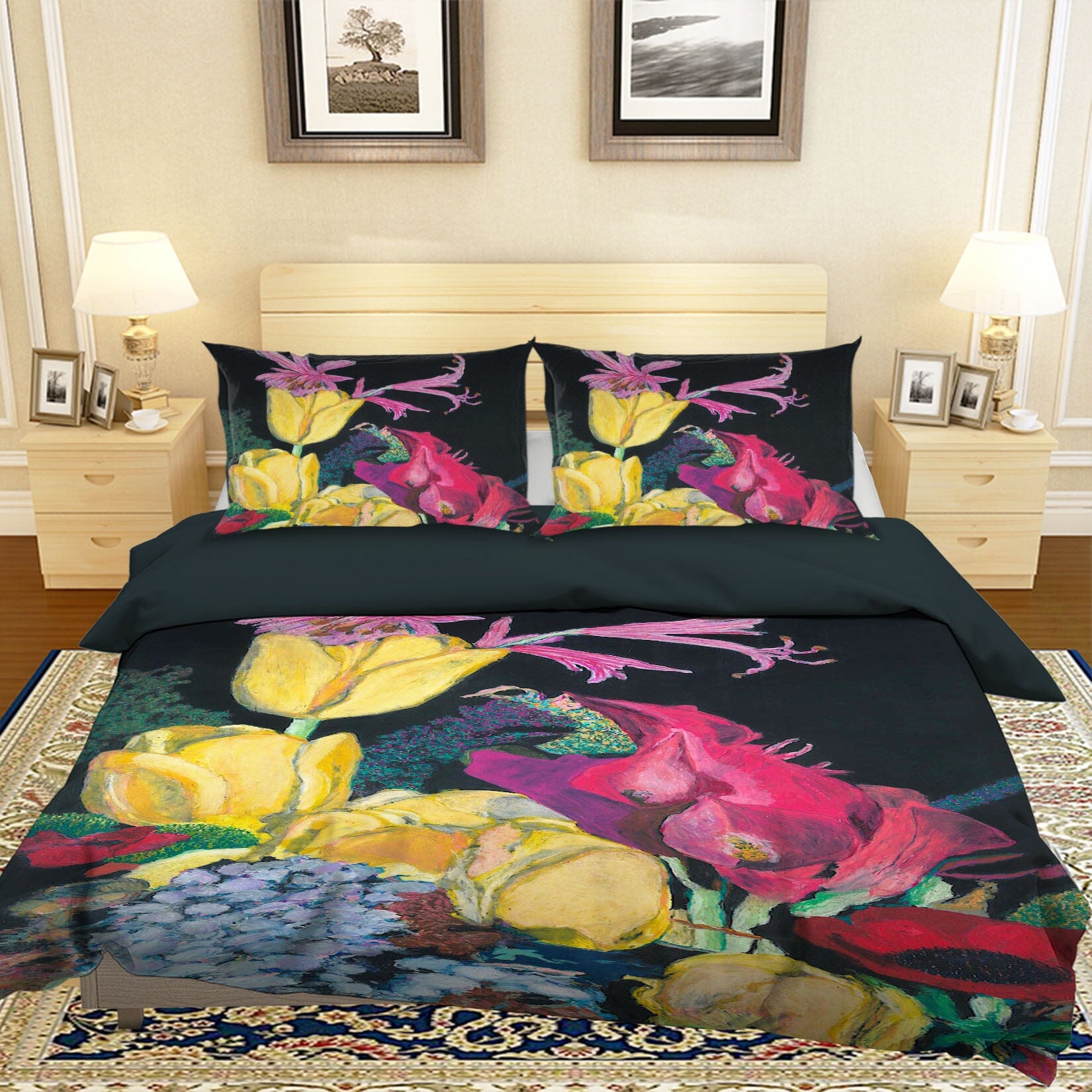 3D Yellow Tulips 1180 Allan P. Friedlander Bedding Bed Pillowcases Quilt Quiet Covers AJ Creativity Home