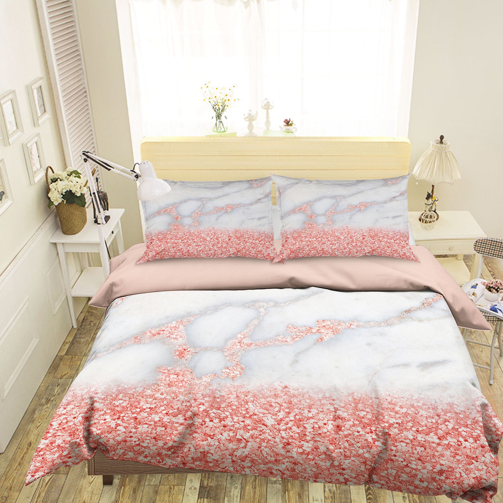 3D Pink Powder 18138 Uta Naumann Bedding Bed Pillowcases Quilt