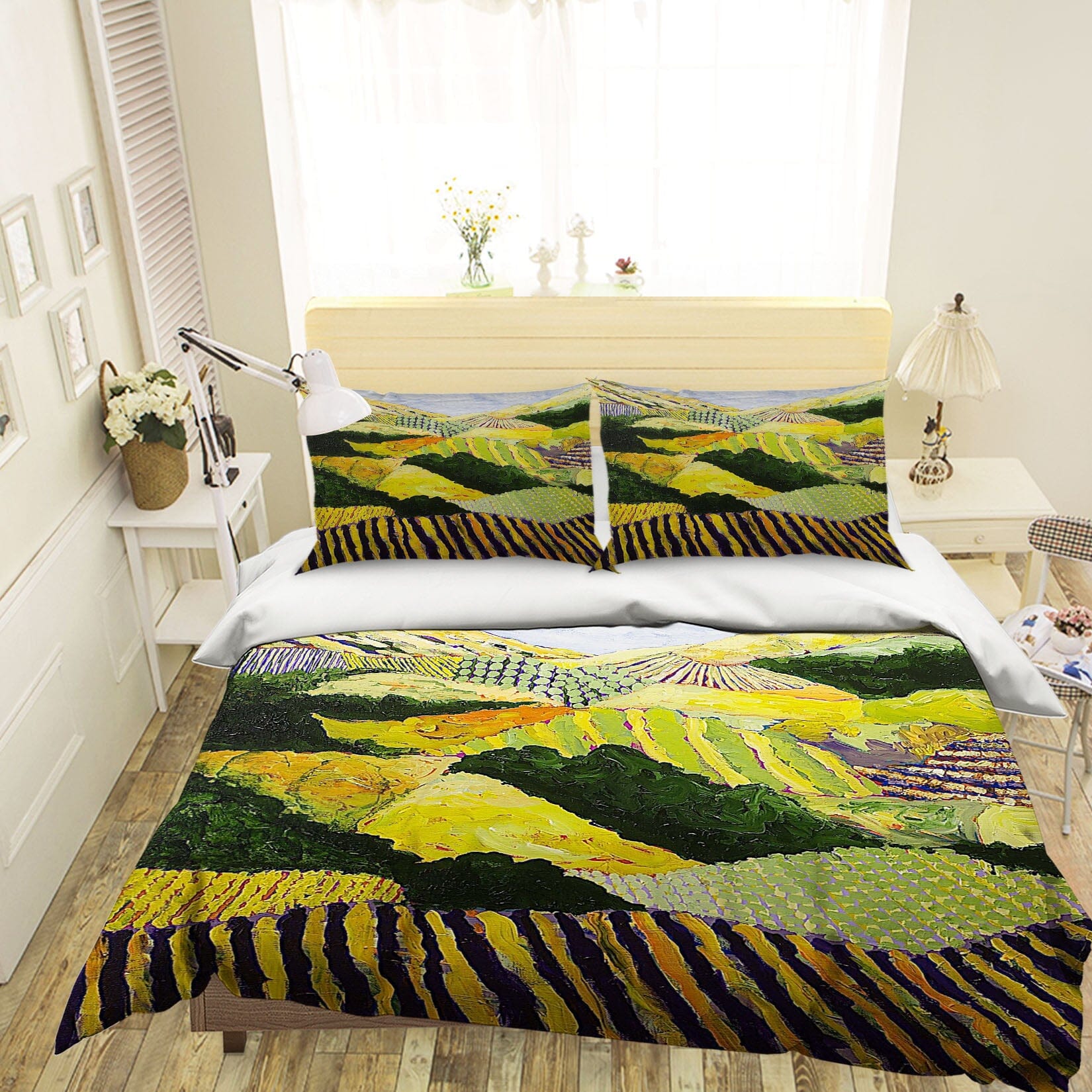 3D Delta Fields 1003 Allan P. Friedlander Bedding Bed Pillowcases Quilt Quiet Covers AJ Creativity Home