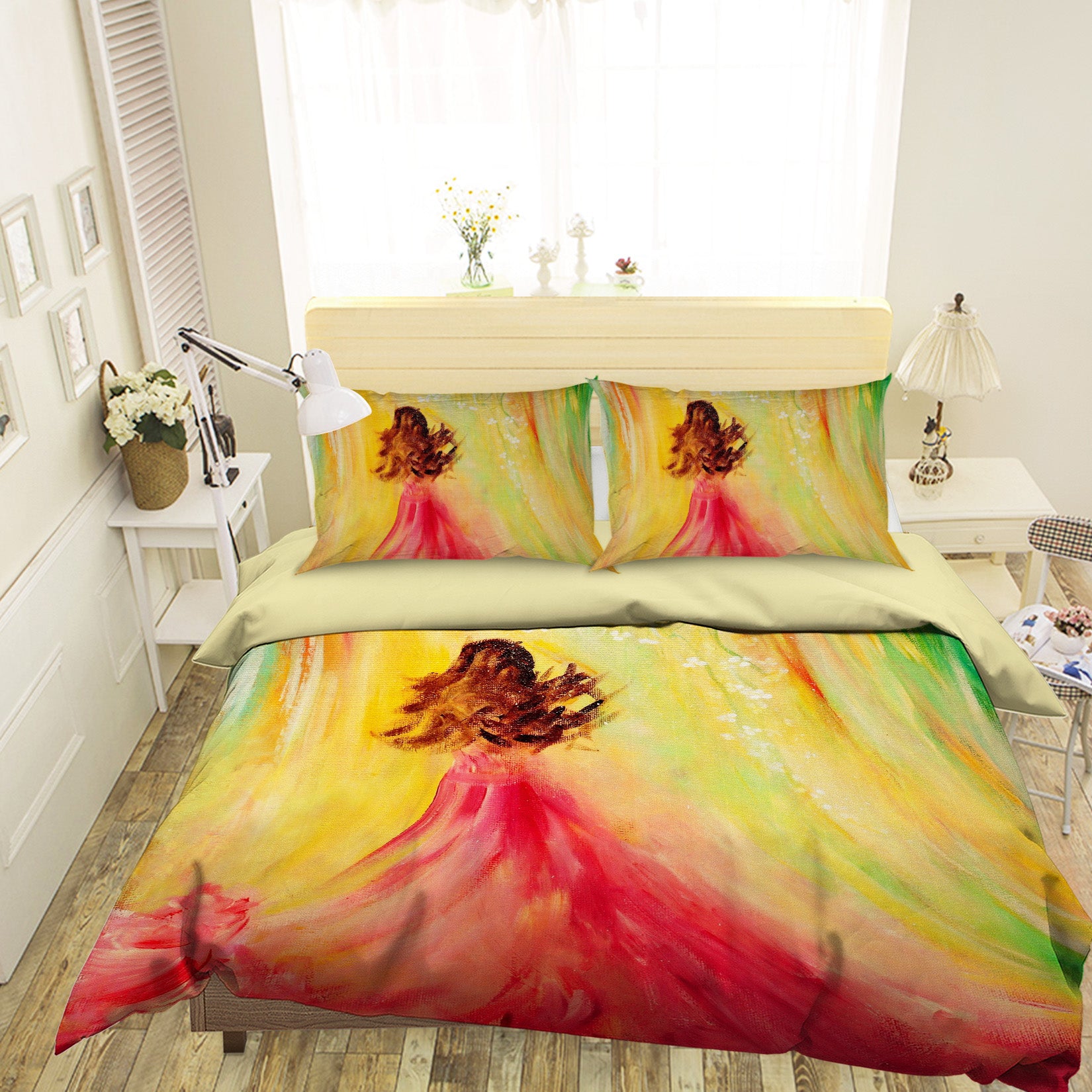 3D Girl With Long Hair 12172 Bed Pillowcases Quilt