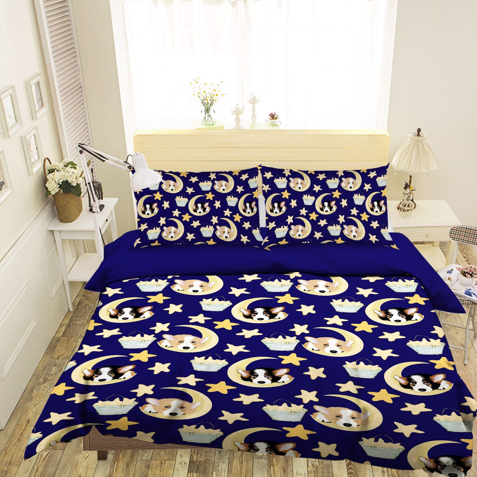 3D Puppy Moon 187 Uta Naumann Bedding Bed Pillowcases Quilt Quiet Covers AJ Creativity Home