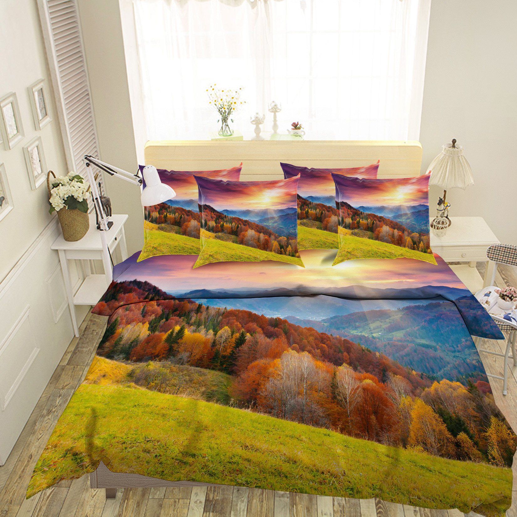 3D Natural Scenery 87 Bed Pillowcases Quilt Wallpaper AJ Wallpaper