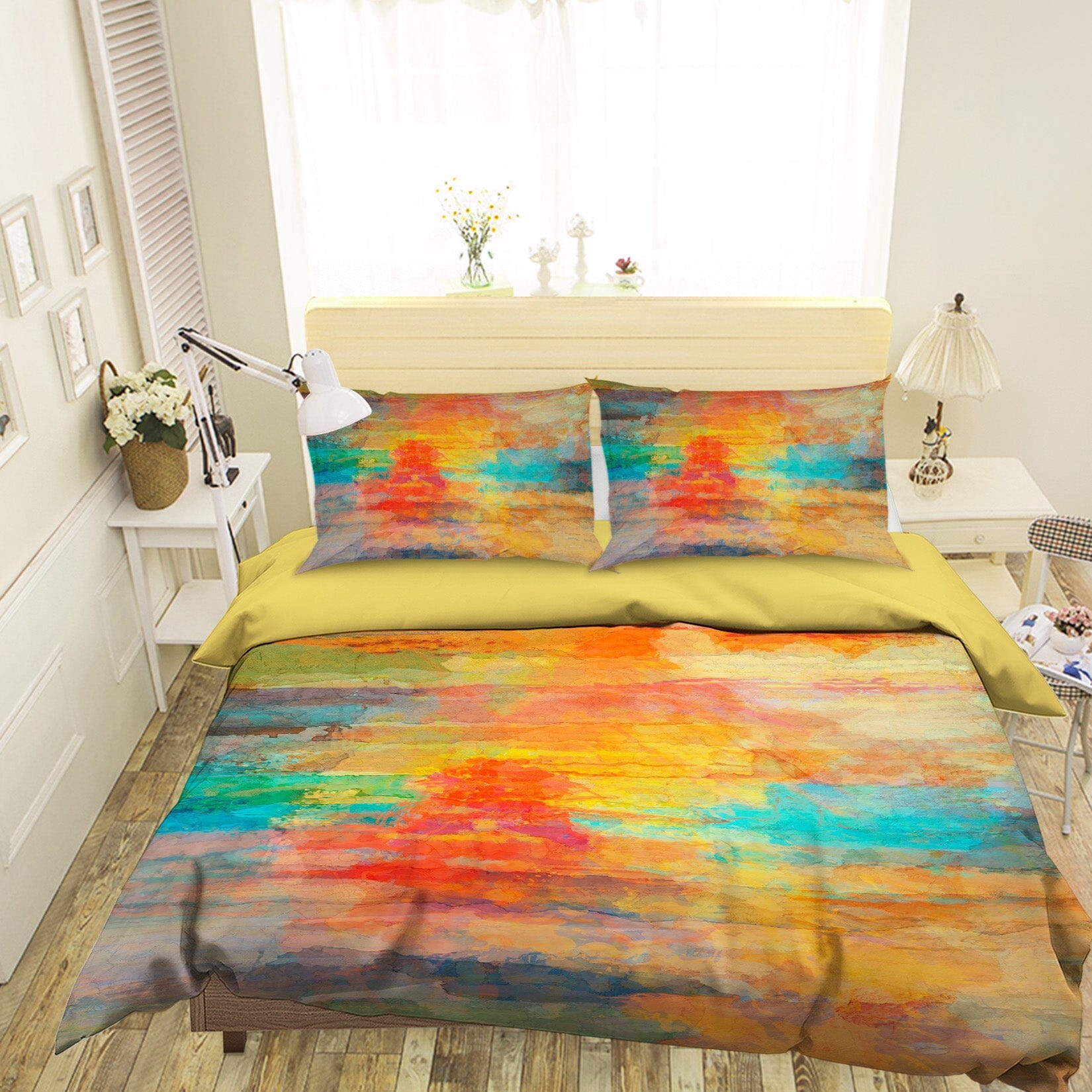 3D Dusk Abstract 1028 Michael Tienhaara Bedding Bed Pillowcases Quilt Quiet Covers AJ Creativity Home