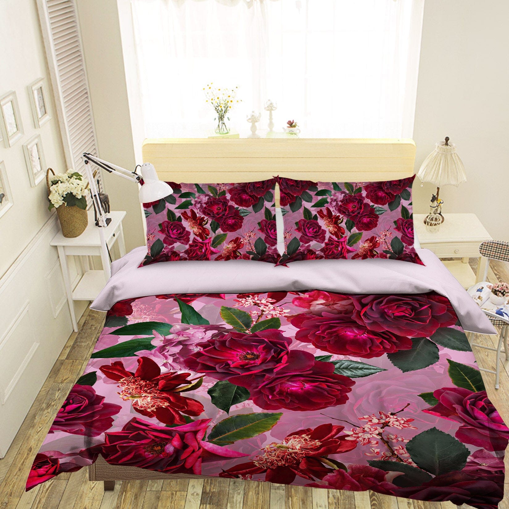 3D Rose Fragrance 120 Uta Naumann Bedding Bed Pillowcases Quilt Quiet Covers AJ Creativity Home