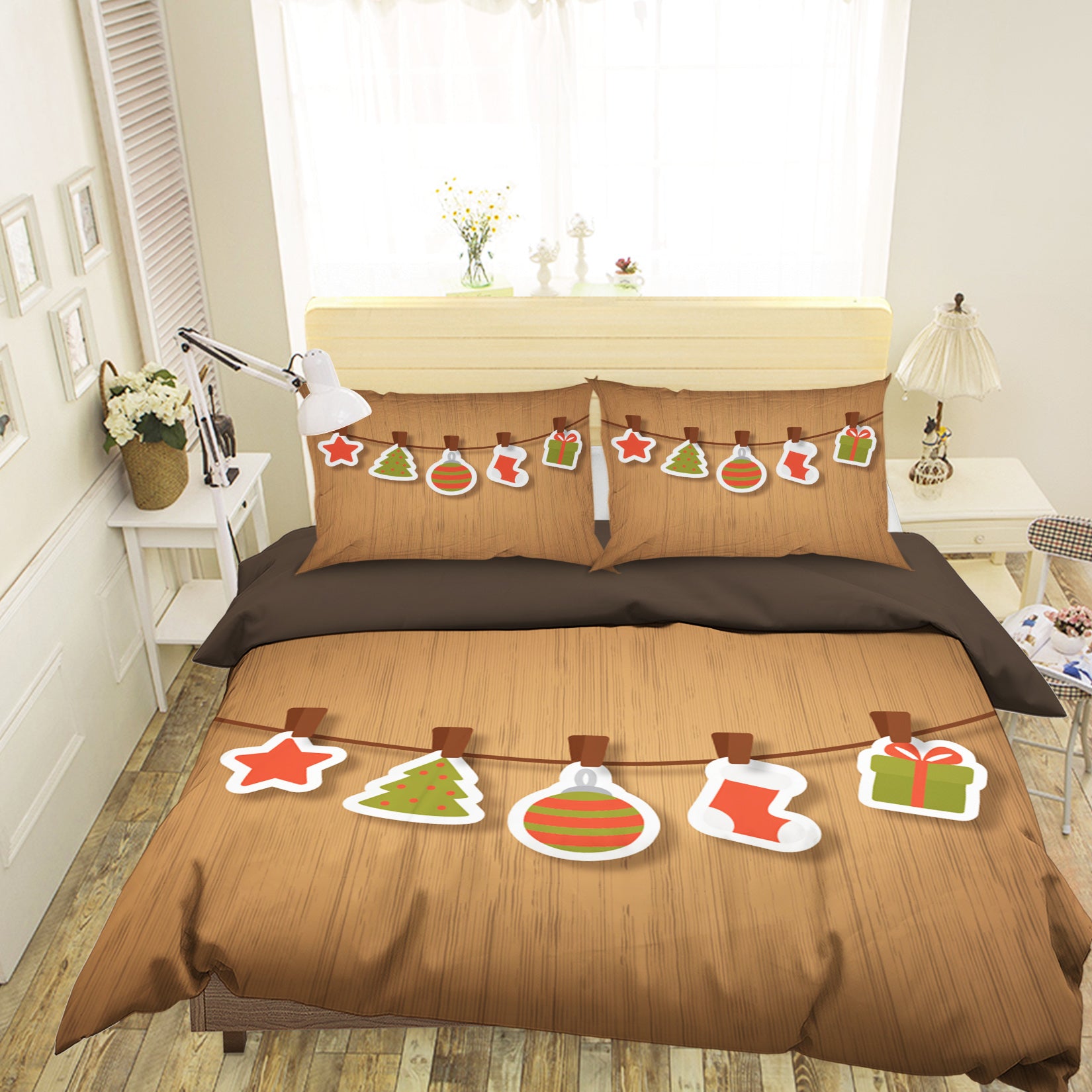 3D Christmas Picture Clip 45014 Christmas Quilt Duvet Cover Xmas Bed Pillowcases