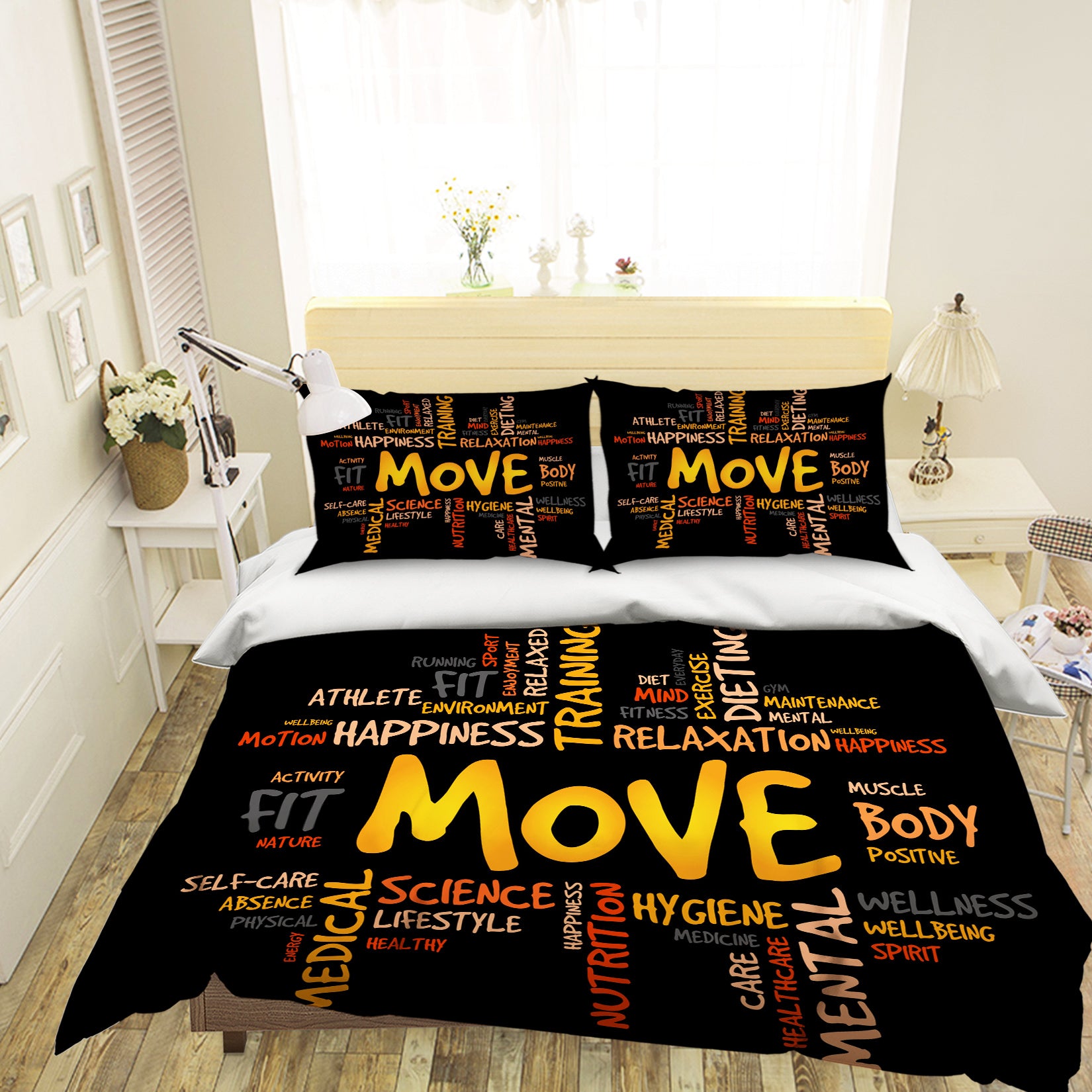 3D English Alphabet 14143 Bed Pillowcases Quilt