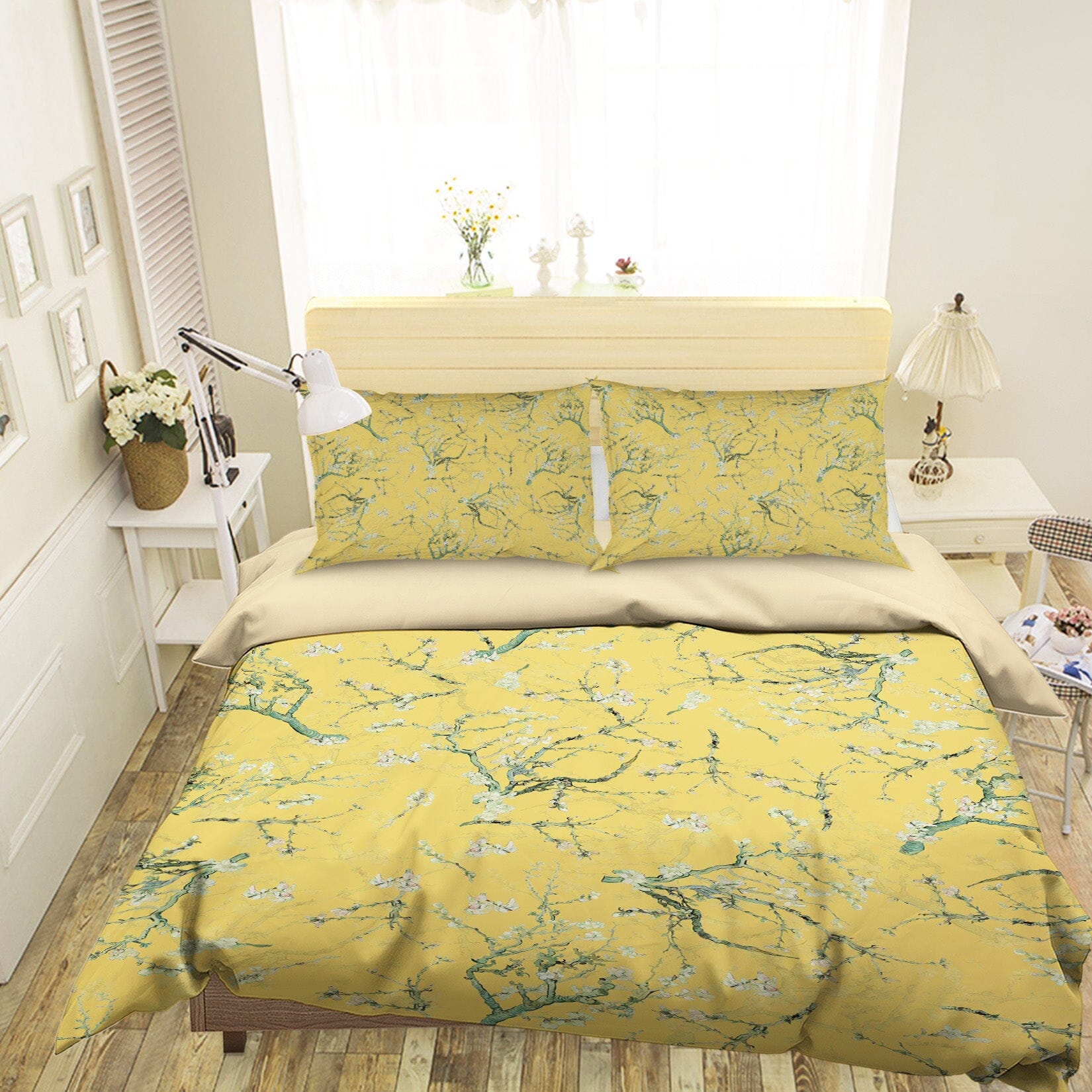 3D White Plum 157 Uta Naumann Bedding Bed Pillowcases Quilt Quiet Covers AJ Creativity Home
