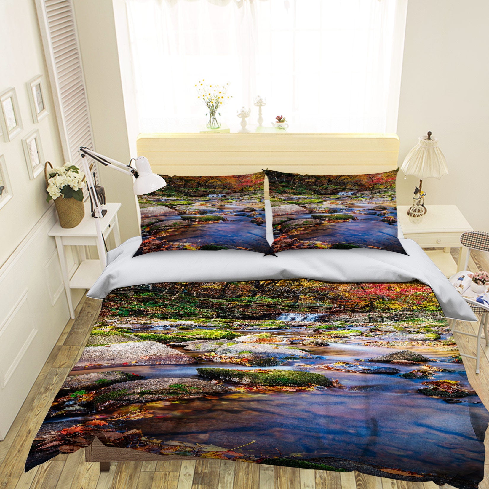 3D Stone Creek 16123 Bed Pillowcases Quilt