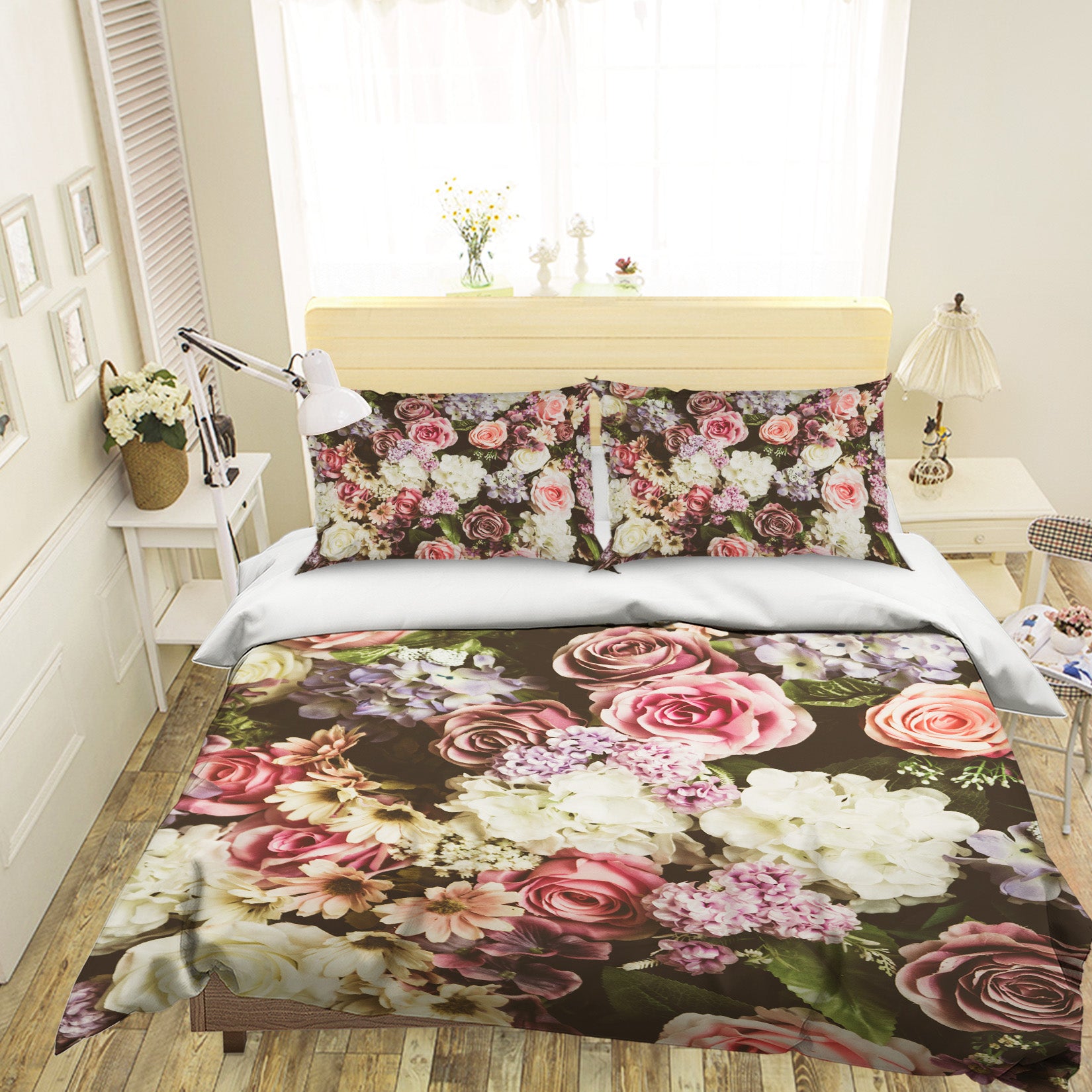 3D Flowers 14218 Bed Pillowcases Quilt