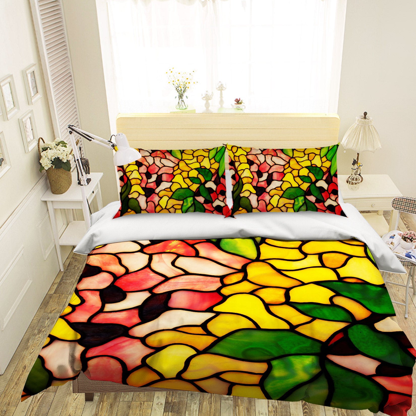 3D Color Block 13151 Bed Pillowcases Quilt