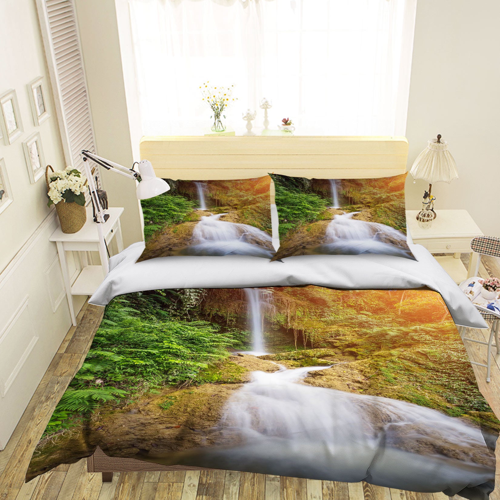 3D Waterfall 15118 Bed Pillowcases Quilt