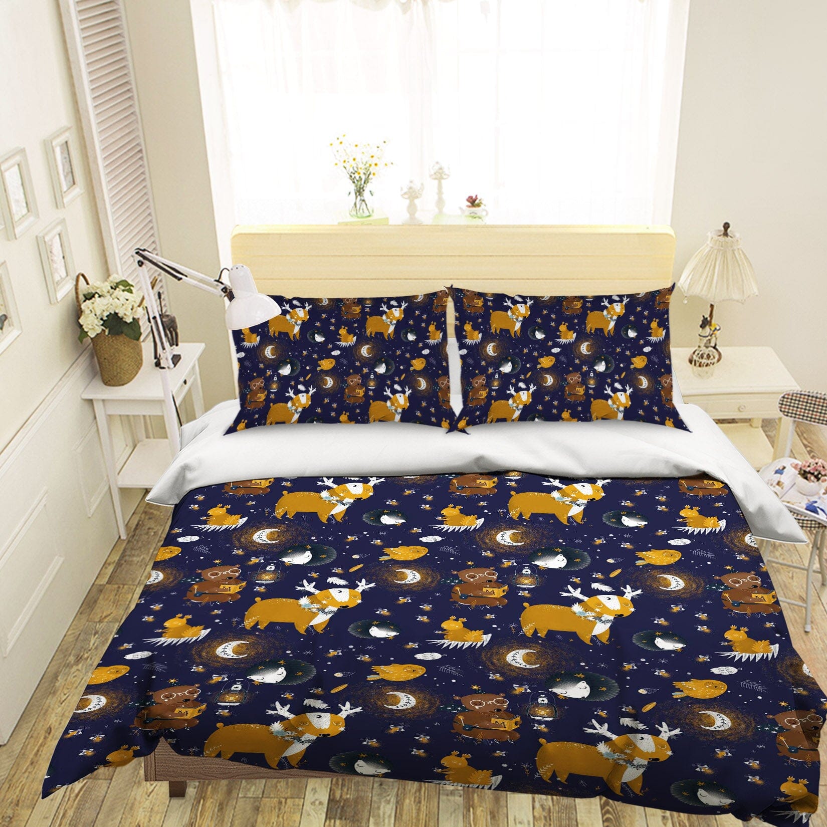 3D Yellow Deer Sheep 233 Uta Naumann Bedding Bed Pillowcases Quilt Quiet Covers AJ Creativity Home