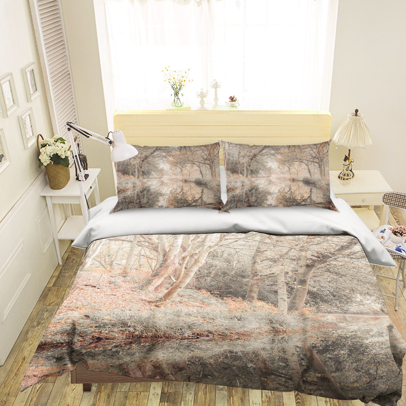 3D Creek Forest 7156 Assaf Frank Bedding Bed Pillowcases Quilt Cover Duvet Cover