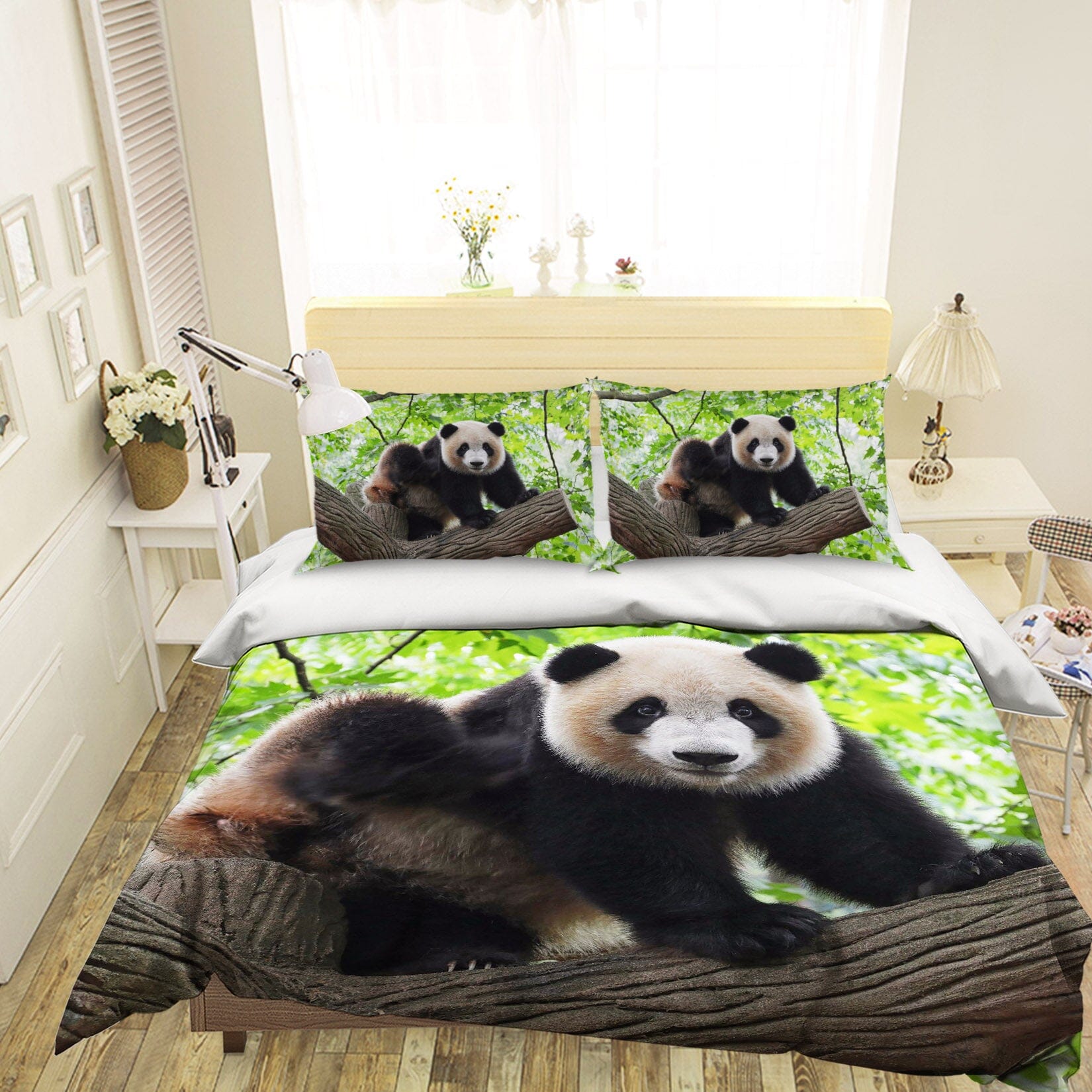 3D Forest Panda 1926 Bed Pillowcases Quilt Quiet Covers AJ Creativity Home
