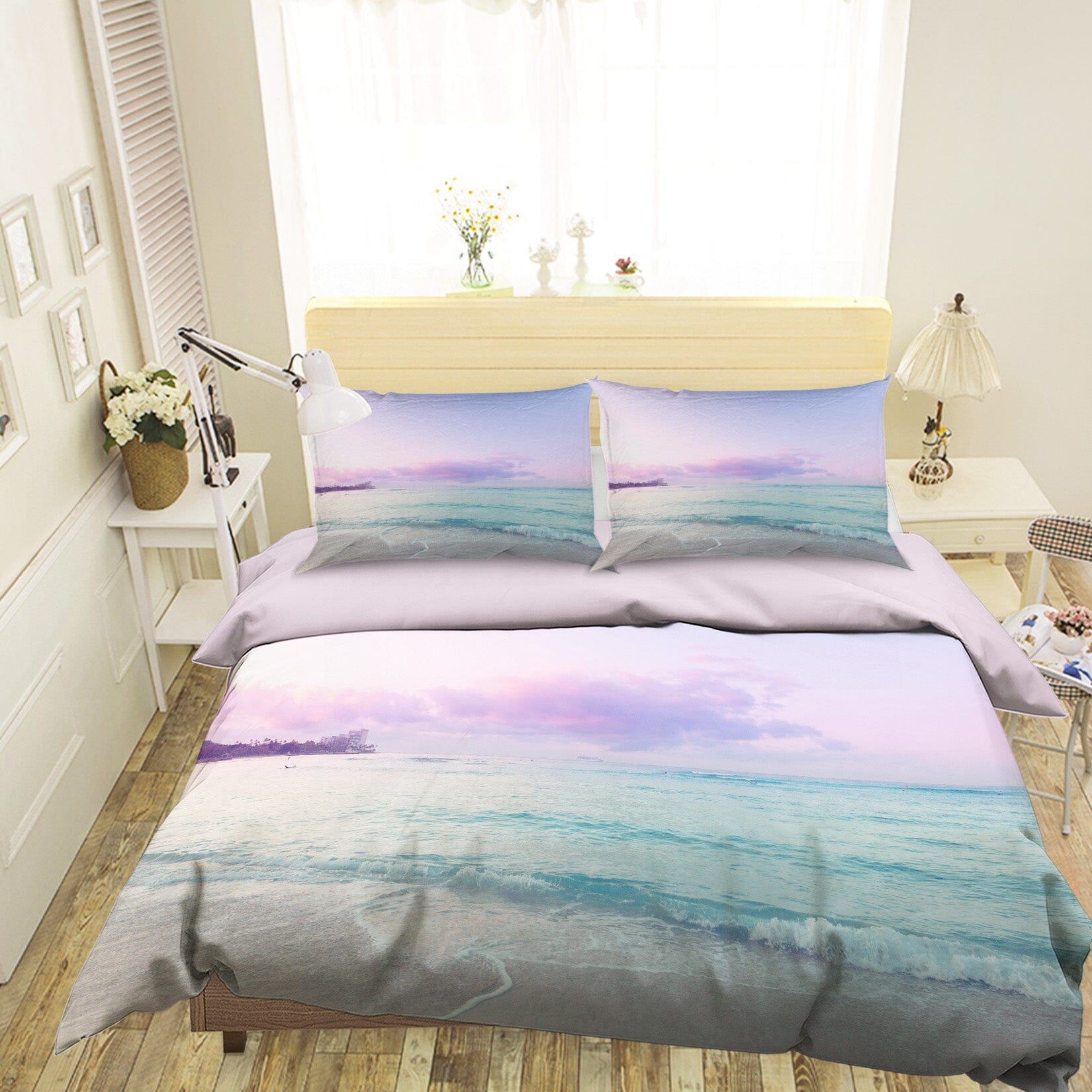 3D Purple Clouds 2004 Noirblanc777 Bedding Bed Pillowcases Quilt Quiet Covers AJ Creativity Home