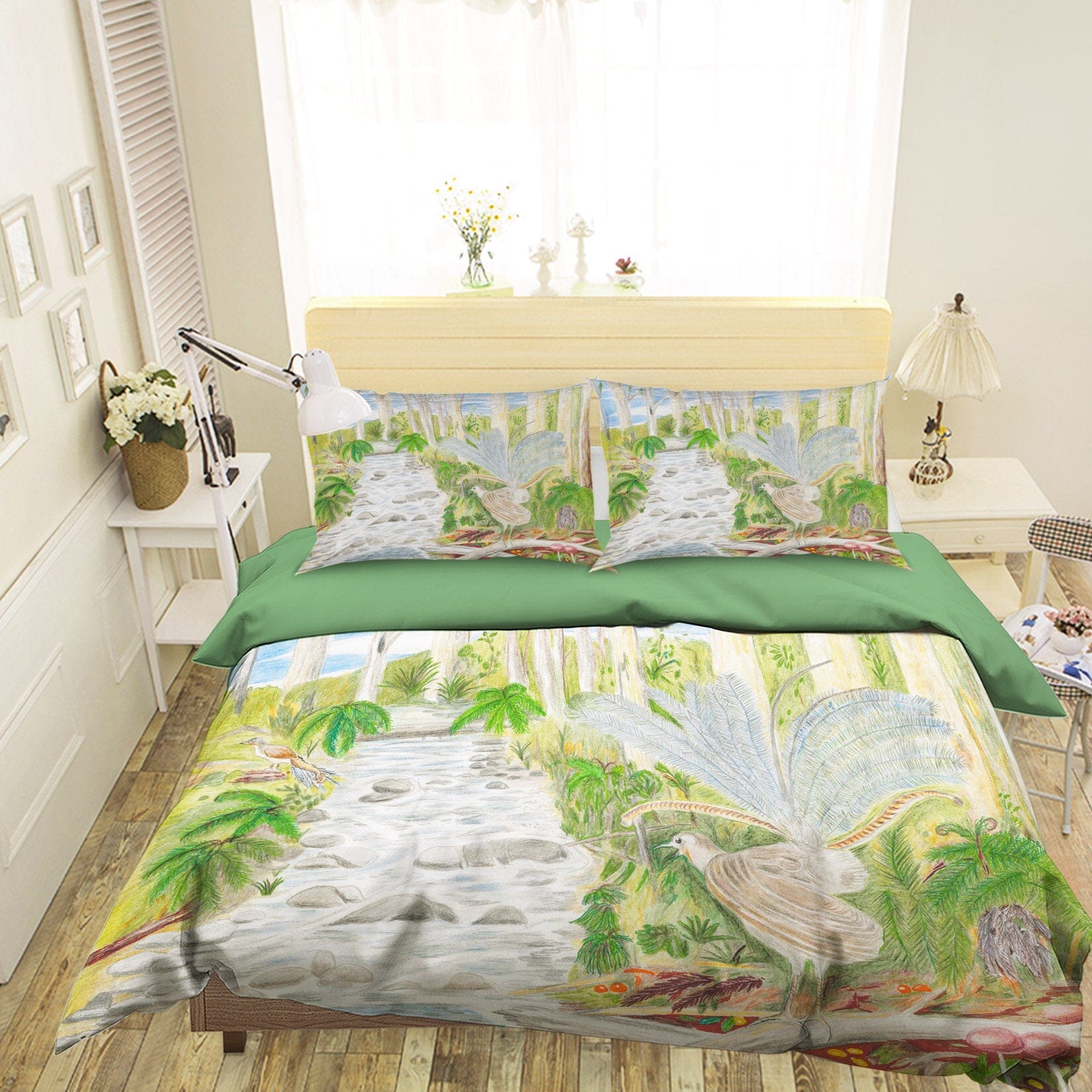 3D Forest Path 031 Michael Sewell Bedding Bed Pillowcases Quilt Quiet Covers AJ Creativity Home
