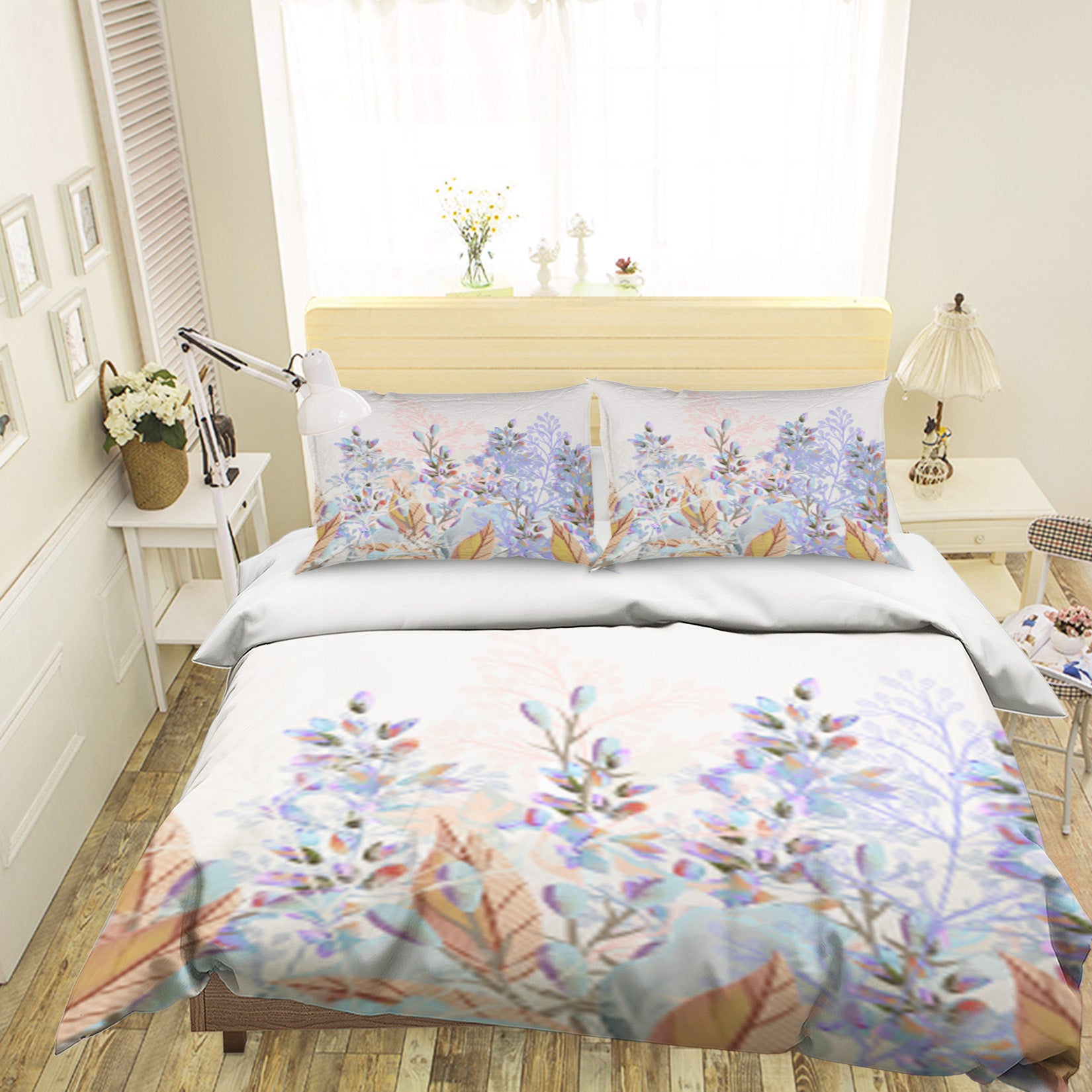 3D Flower Leaves 14207 Bed Pillowcases Quilt