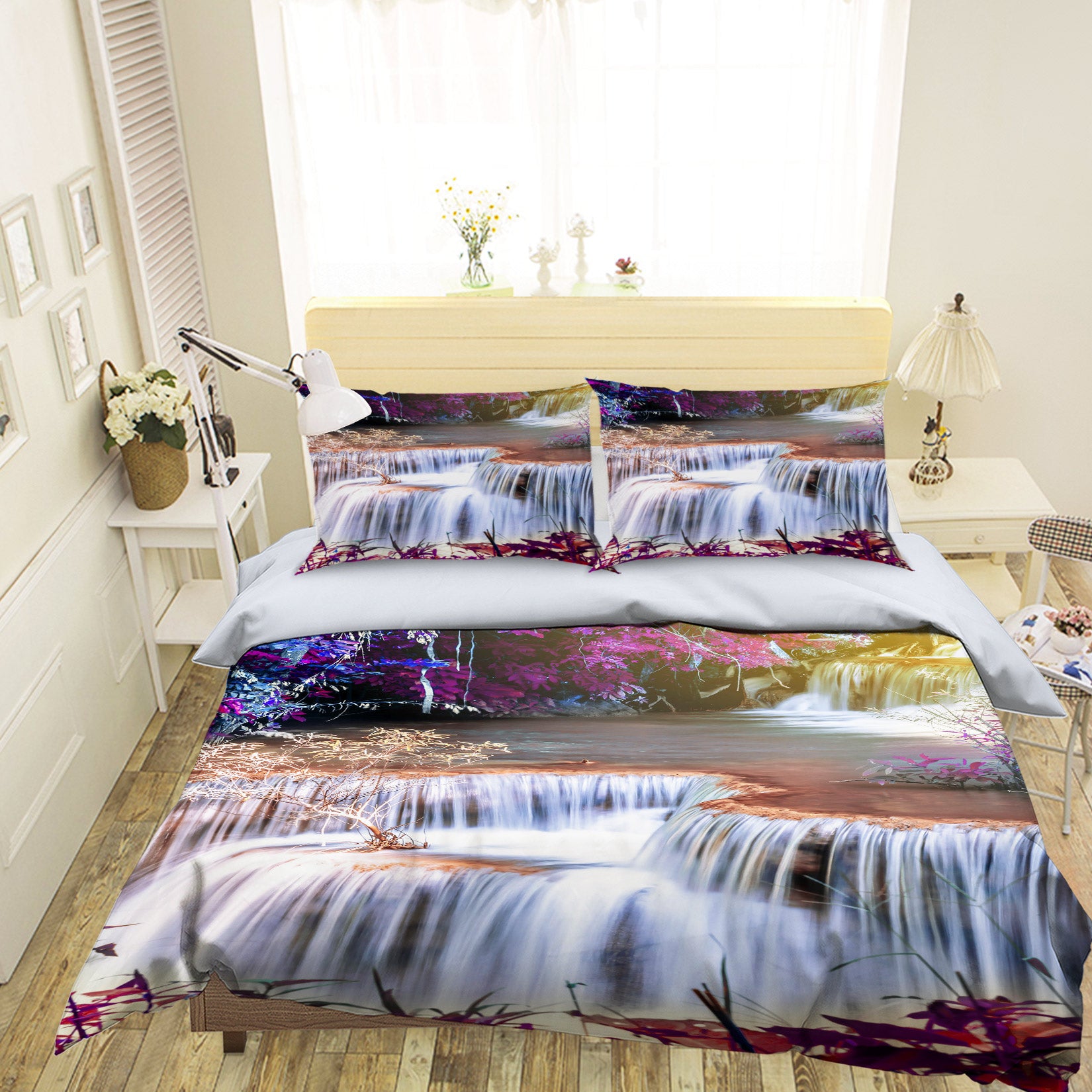 3D Waterfall 15153 Bed Pillowcases Quilt