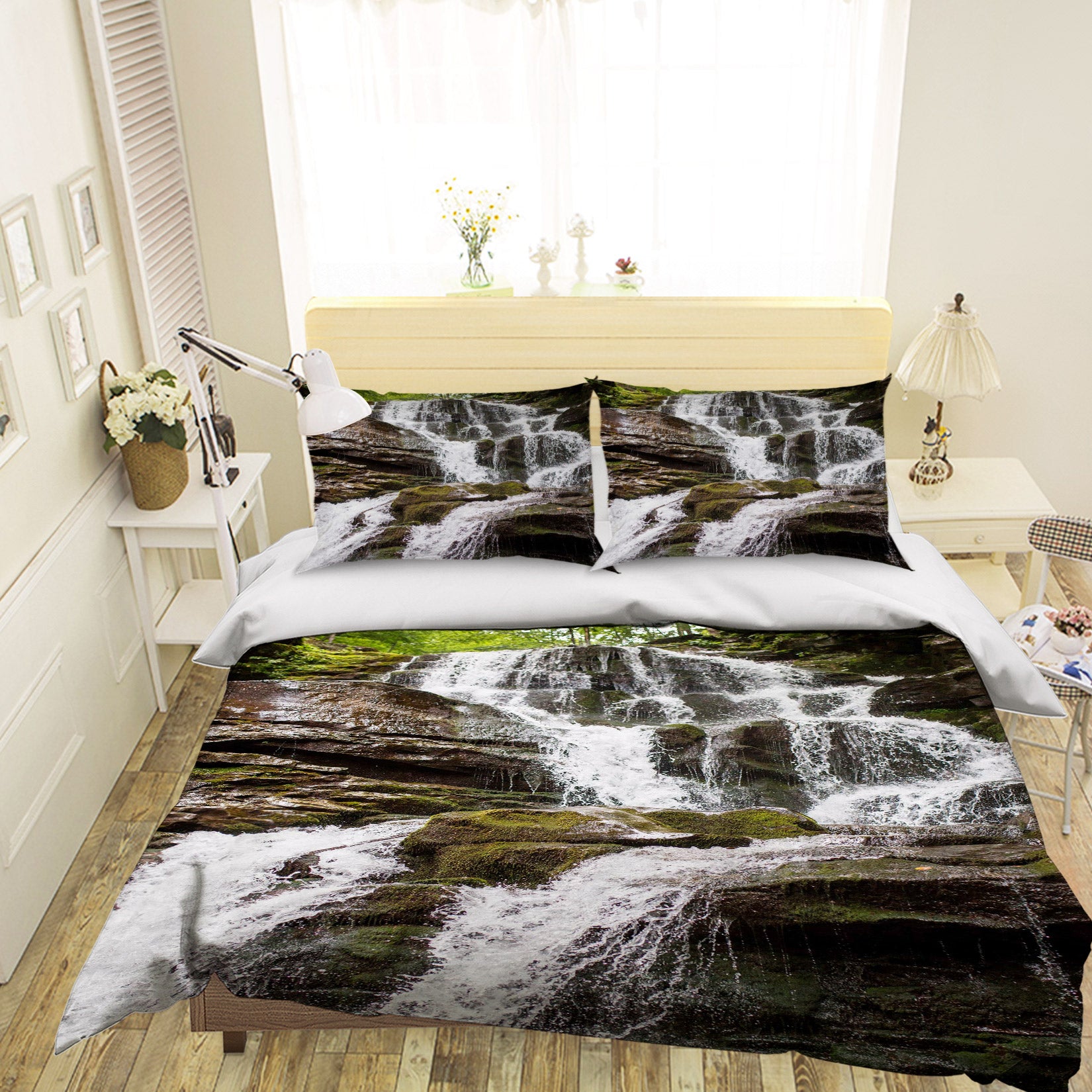 3D Stone Water 15150 Bed Pillowcases Quilt