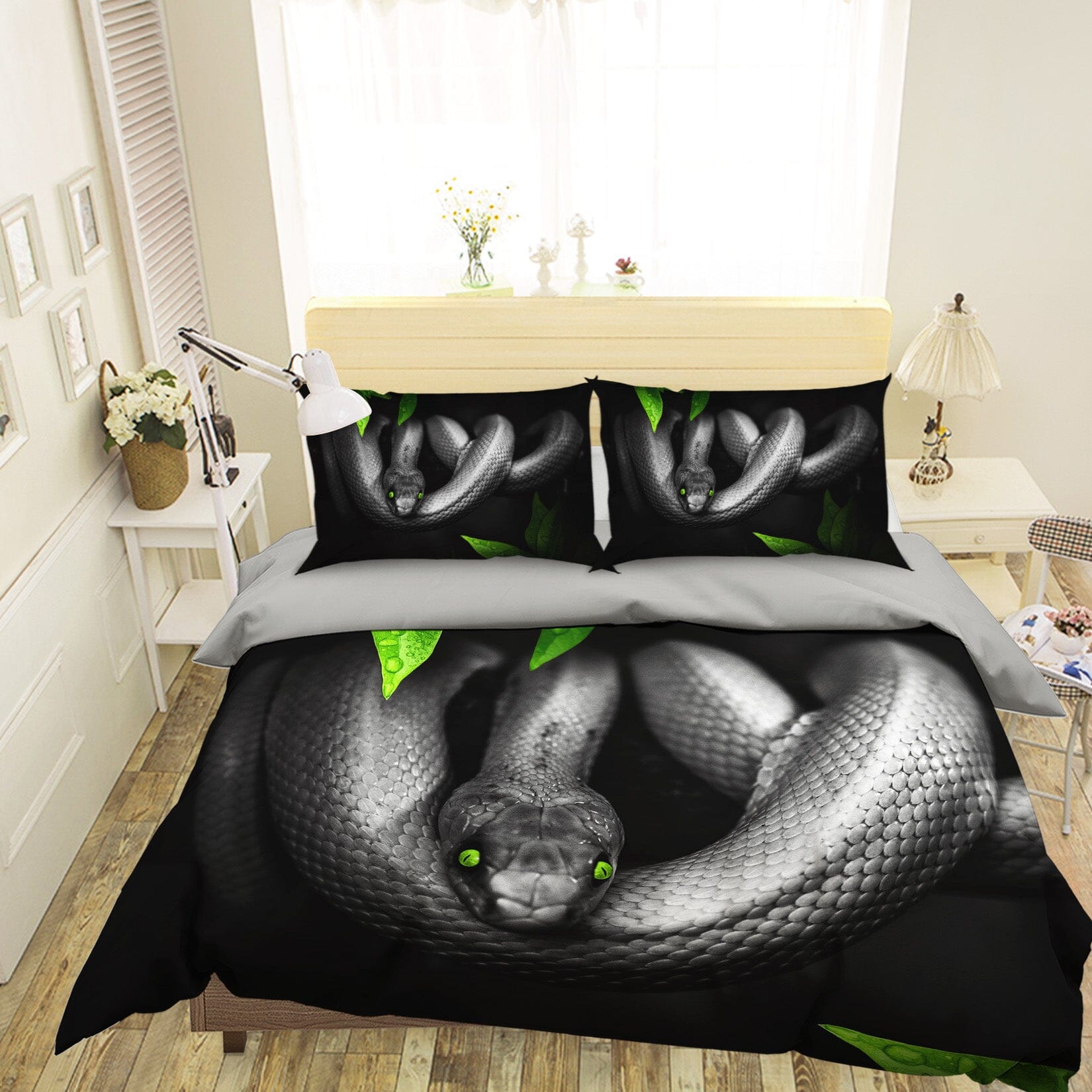 3D Blacksnake 1942 Bed Pillowcases Quilt Quiet Covers AJ Creativity Home