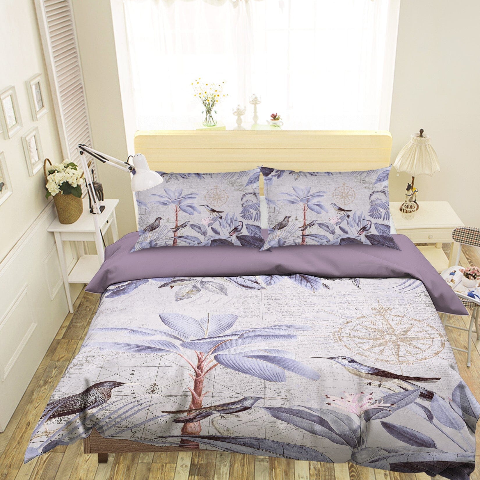 3D Bird Forest 124 Andrea haase Bedding Bed Pillowcases Quilt Quiet Covers AJ Creativity Home