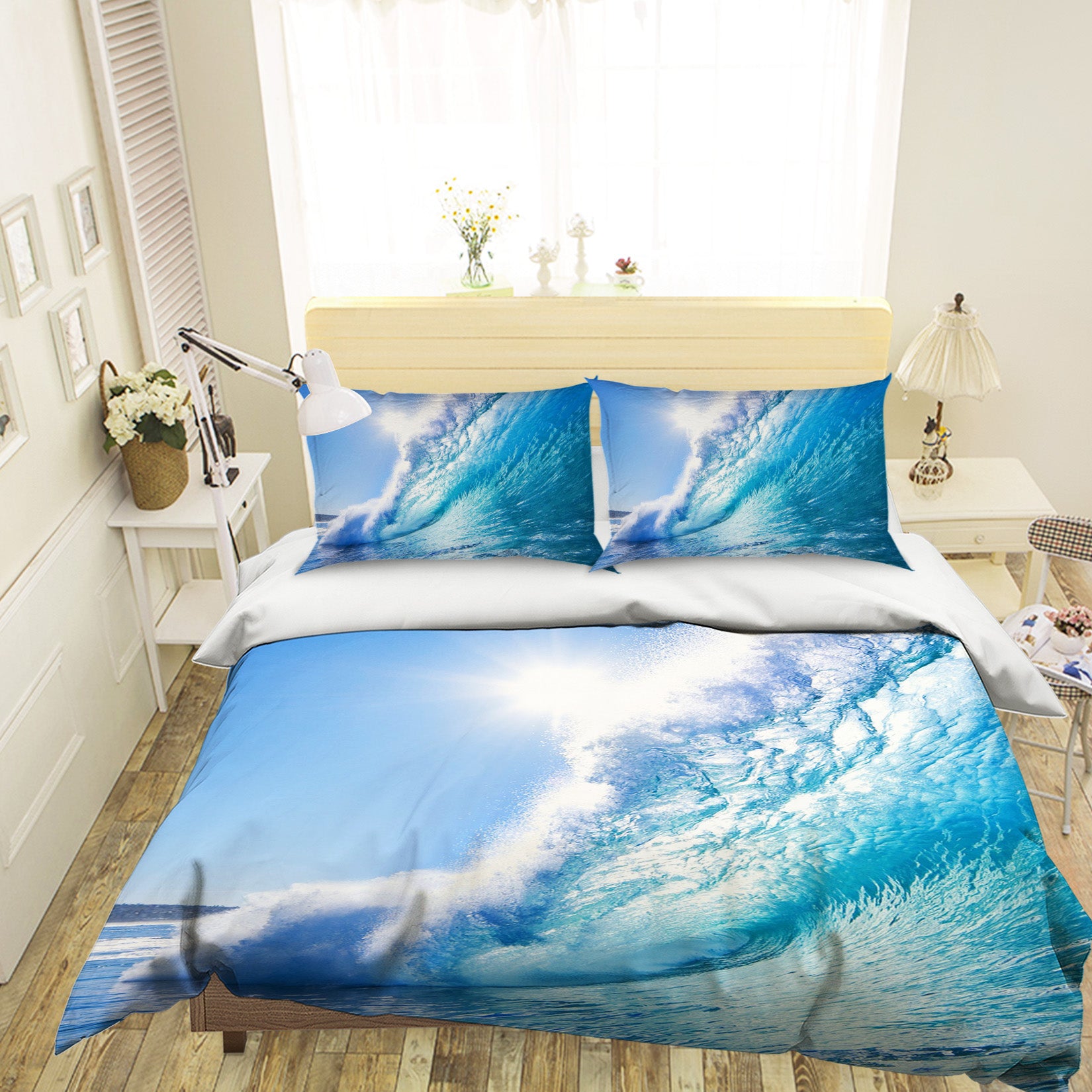 3D Sun And Waves 059 Bed Pillowcases Quilt