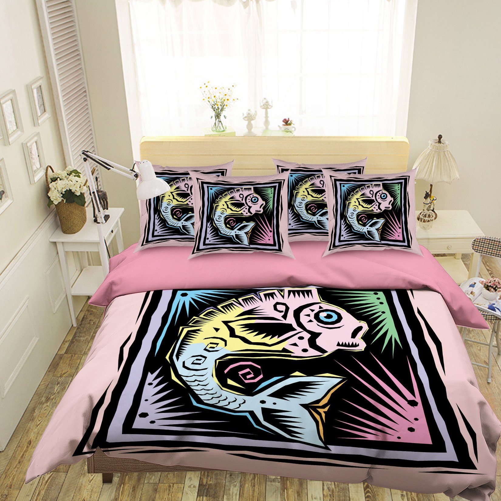3D Fish Bones 093 Bed Pillowcases Quilt Wallpaper AJ Wallpaper