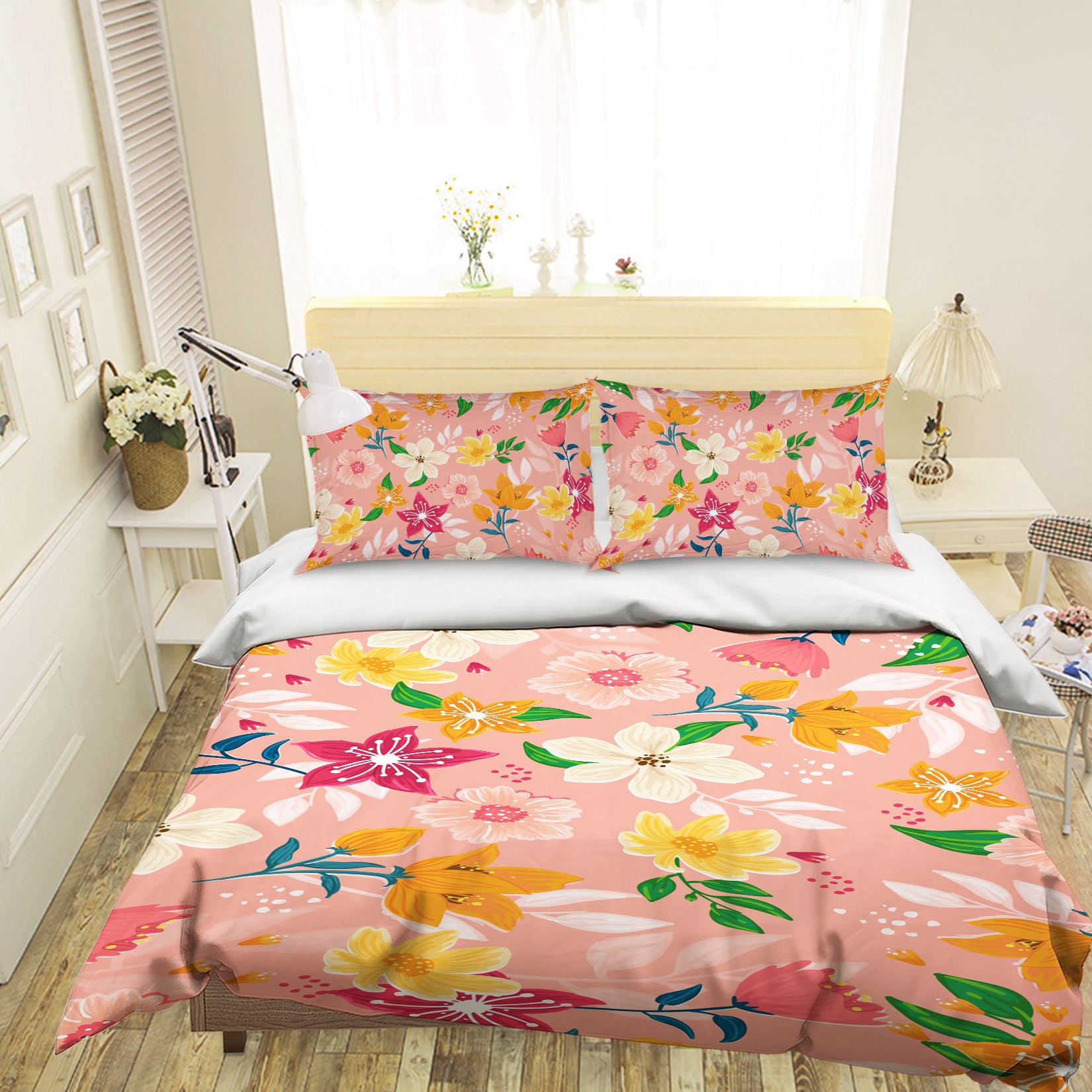3D Flowers 60177 Bed Pillowcases Quilt