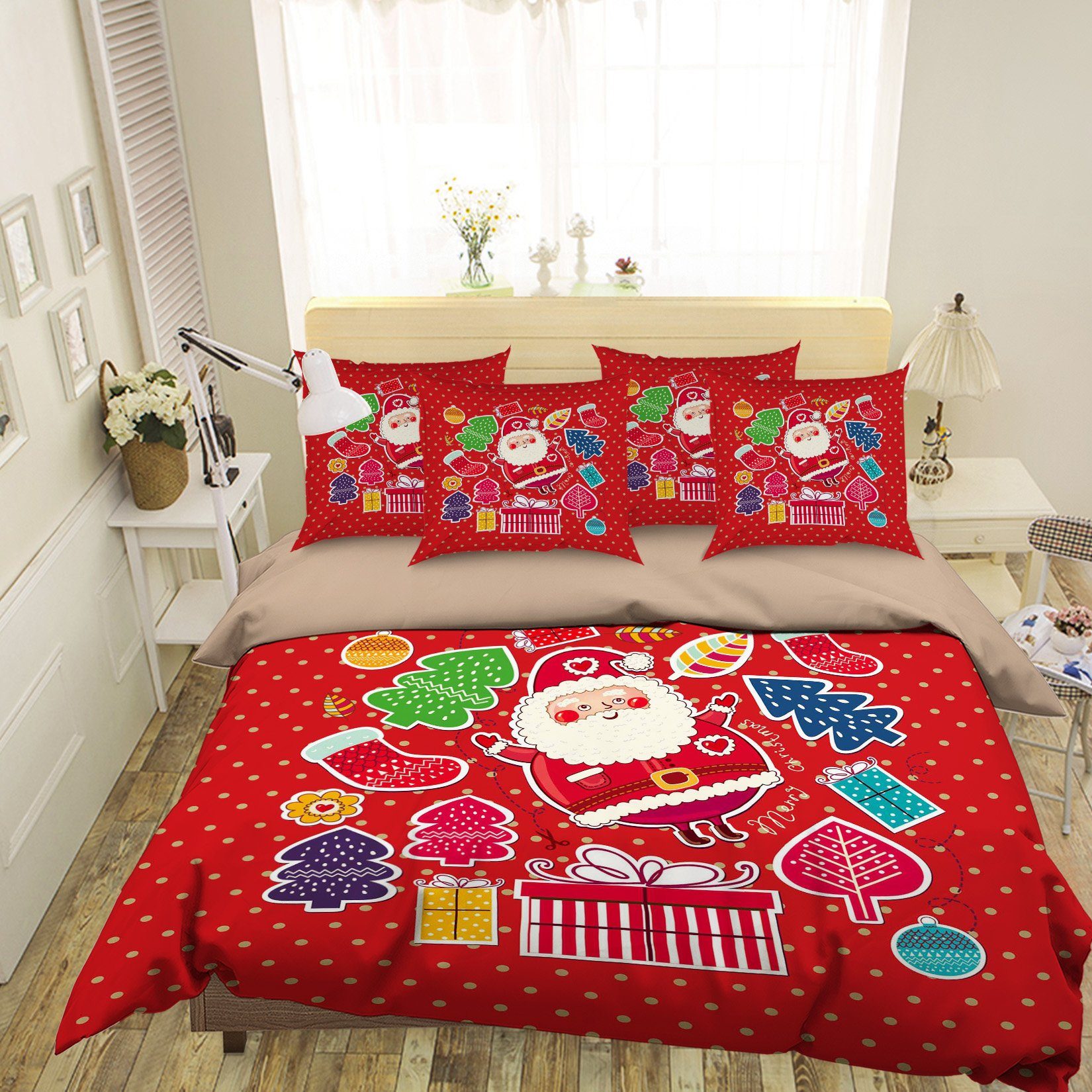 3D Merry Christmas 061 Bed Pillowcases Quilt Wallpaper AJ Wallpaper