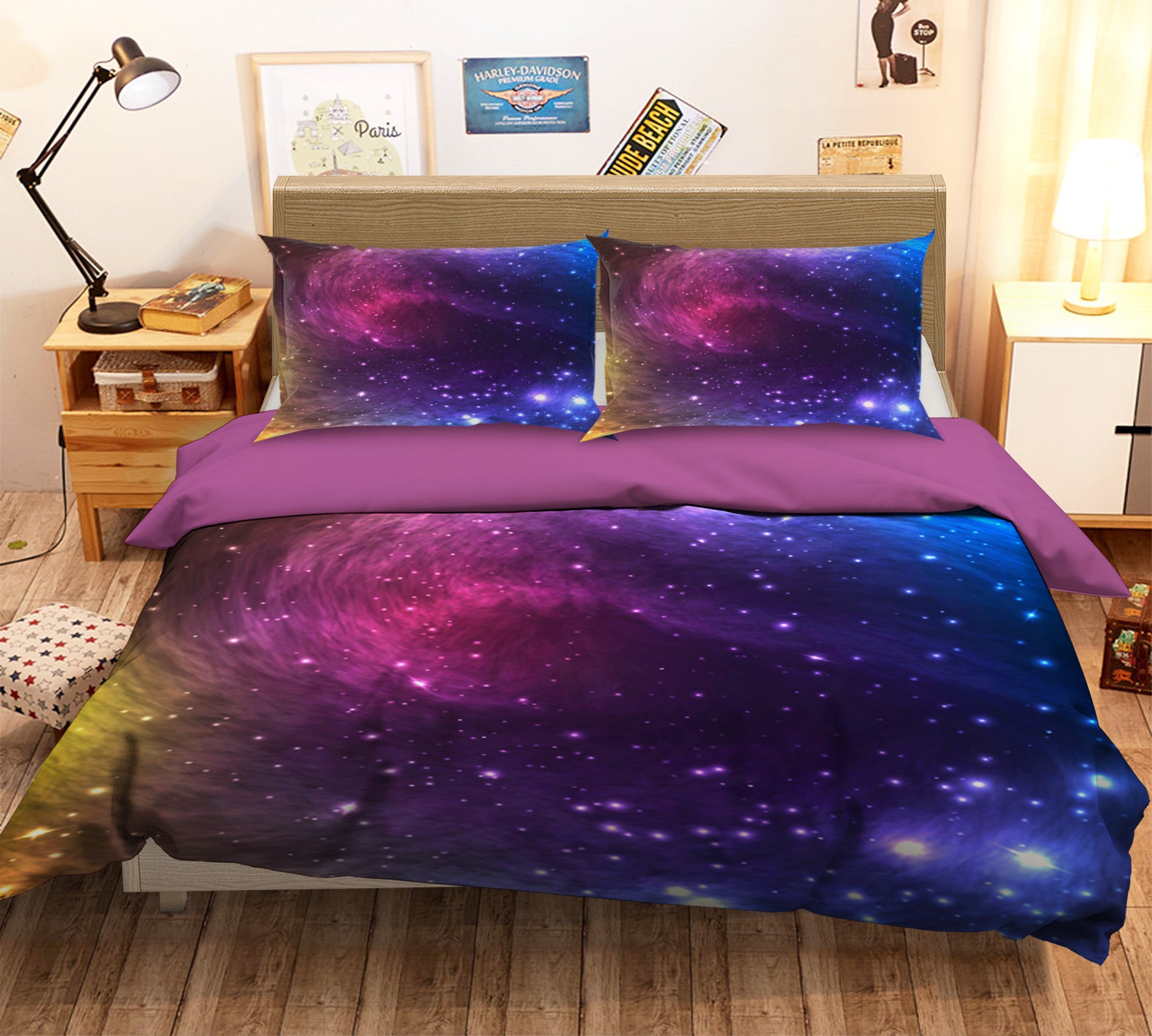 3D Starry Sky 16117 Bed Pillowcases Quilt