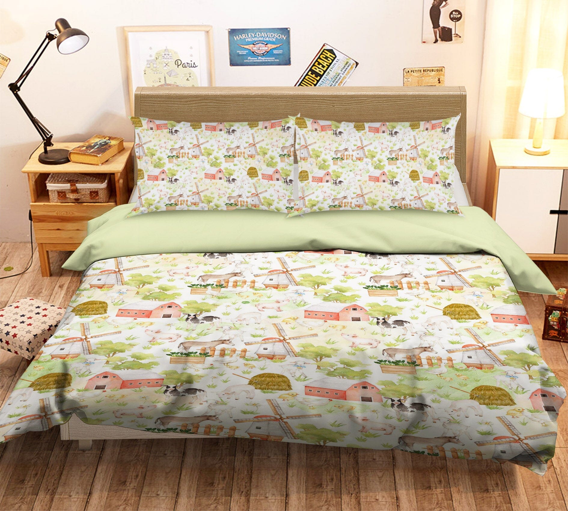 3D Windmill Horse 213 Uta Naumann Bedding Bed Pillowcases Quilt Quiet Covers AJ Creativity Home
