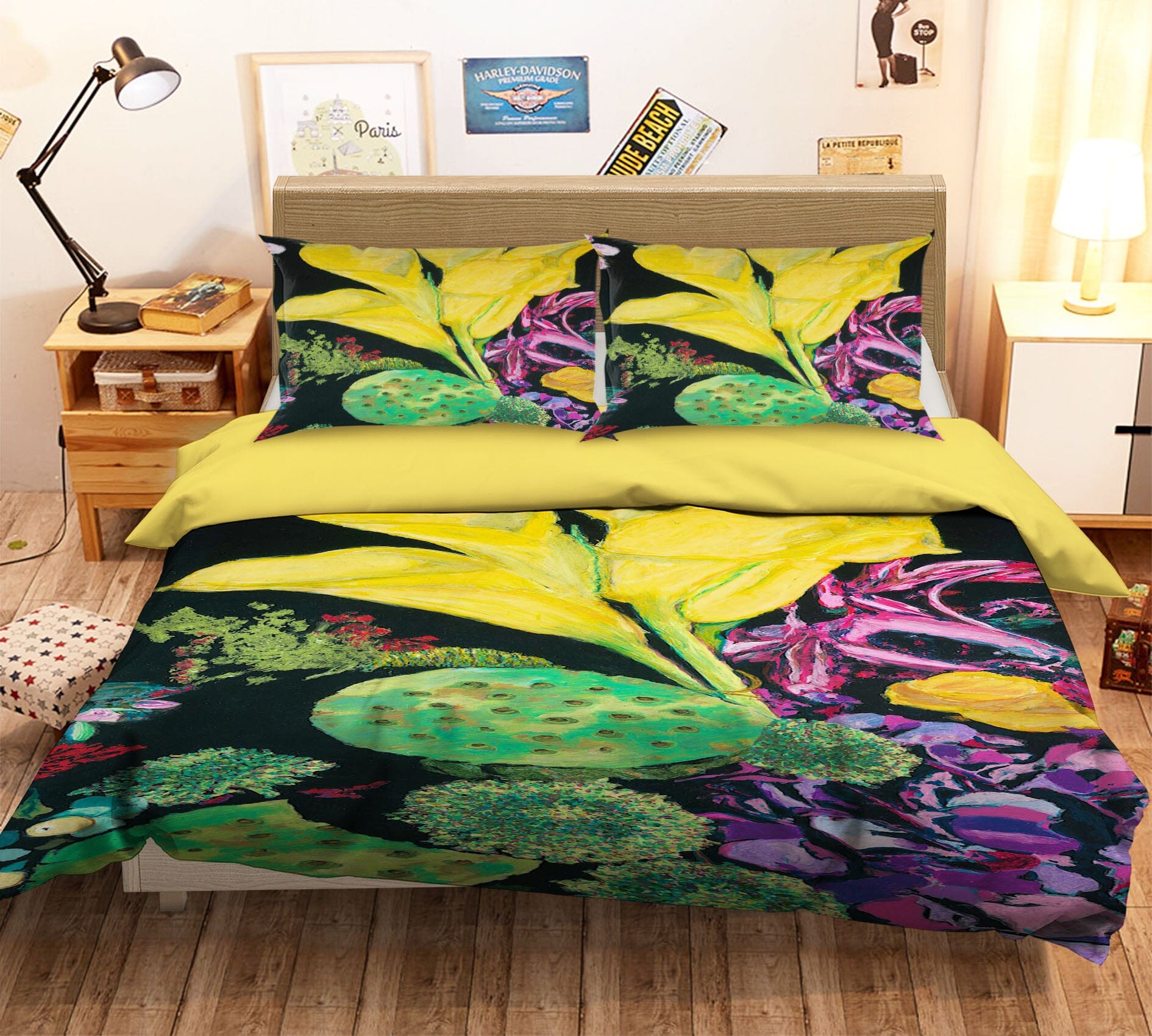 3D Yellow Cala 1179 Allan P. Friedlander Bedding Bed Pillowcases Quilt Quiet Covers AJ Creativity Home