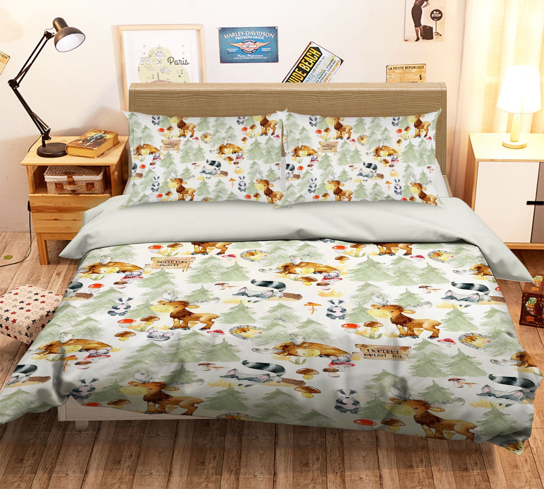 3D Cartoon Fox 228 Uta Naumann Bedding Bed Pillowcases Quilt Quiet Covers AJ Creativity Home