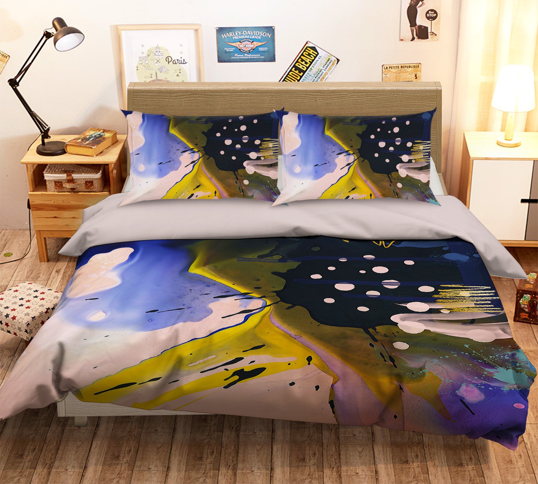 3D Abstract Color 12127 Bed Pillowcases Quilt