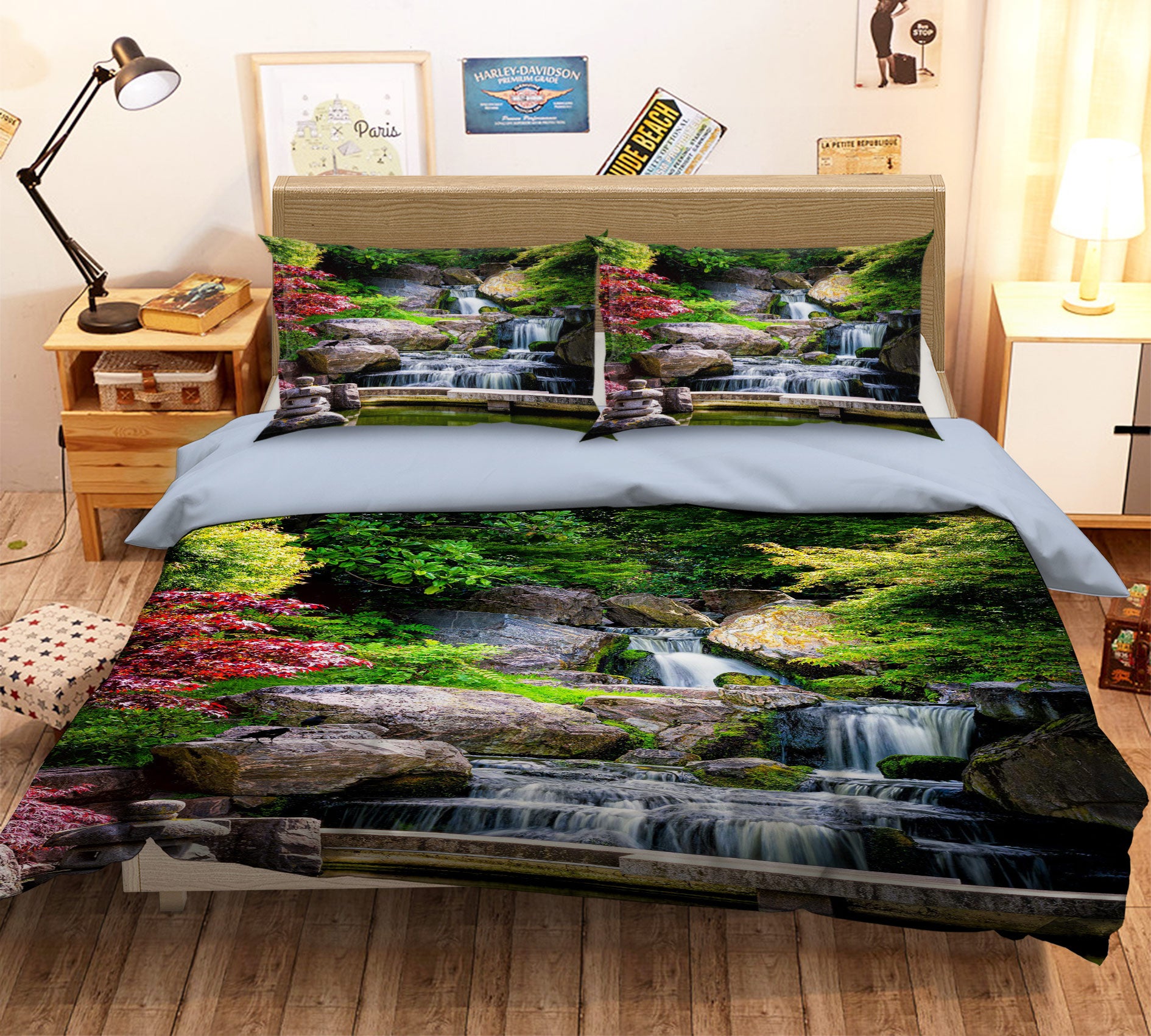 3D Water Stone 15174 Bed Pillowcases Quilt