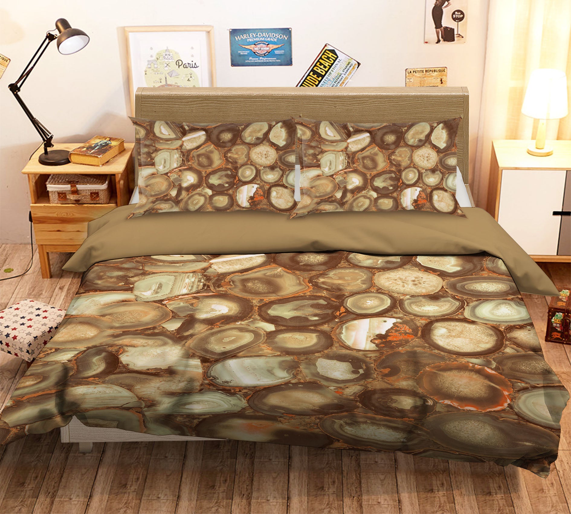 3D Wood Pile 16001 Bed Pillowcases Quilt
