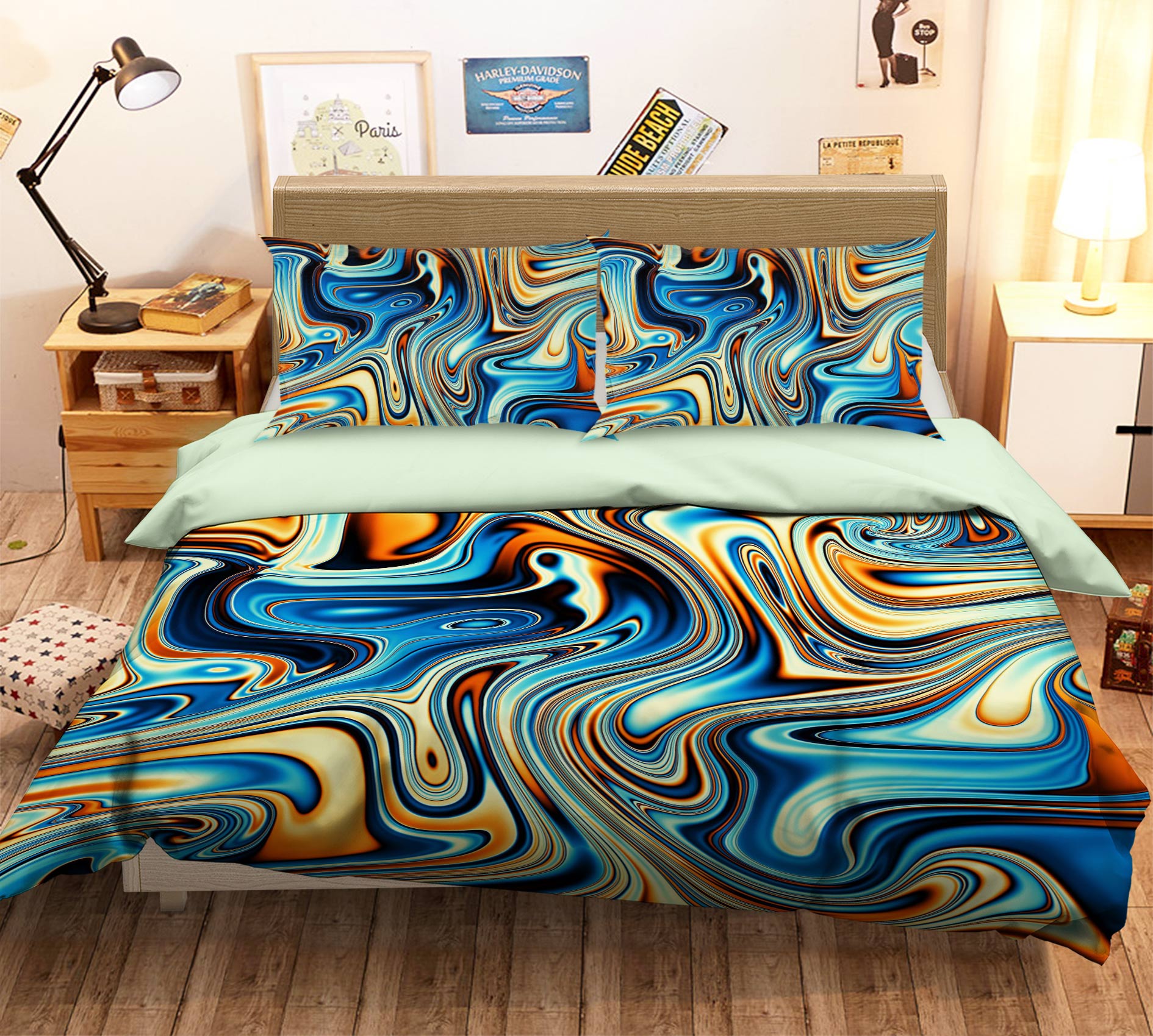 3D Texture 14003 Bed Pillowcases Quilt
