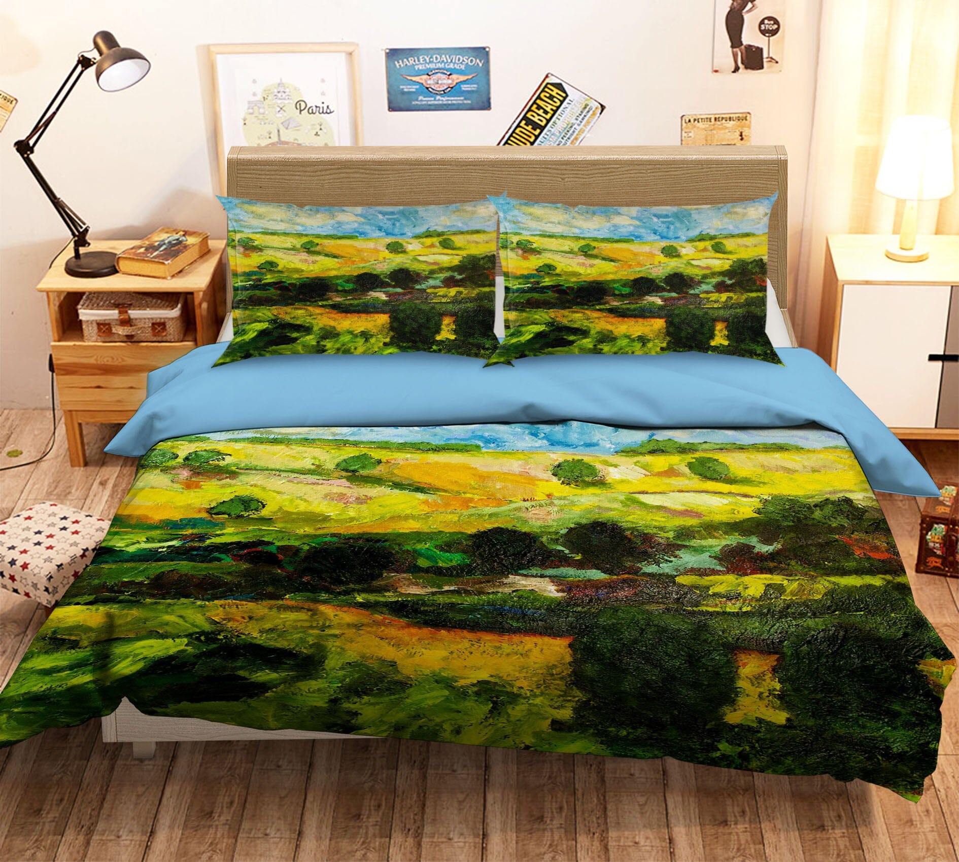 3D Tree Valley 1075 Allan P. Friedlander Bedding Bed Pillowcases Quilt Quiet Covers AJ Creativity Home